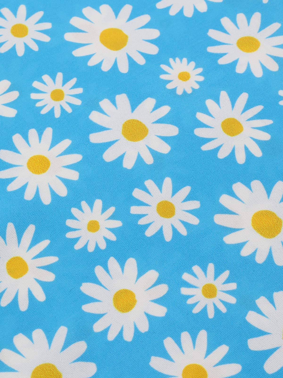 Blau 1950er Halter Spitze Gänseblümchen Kleid - Image 11