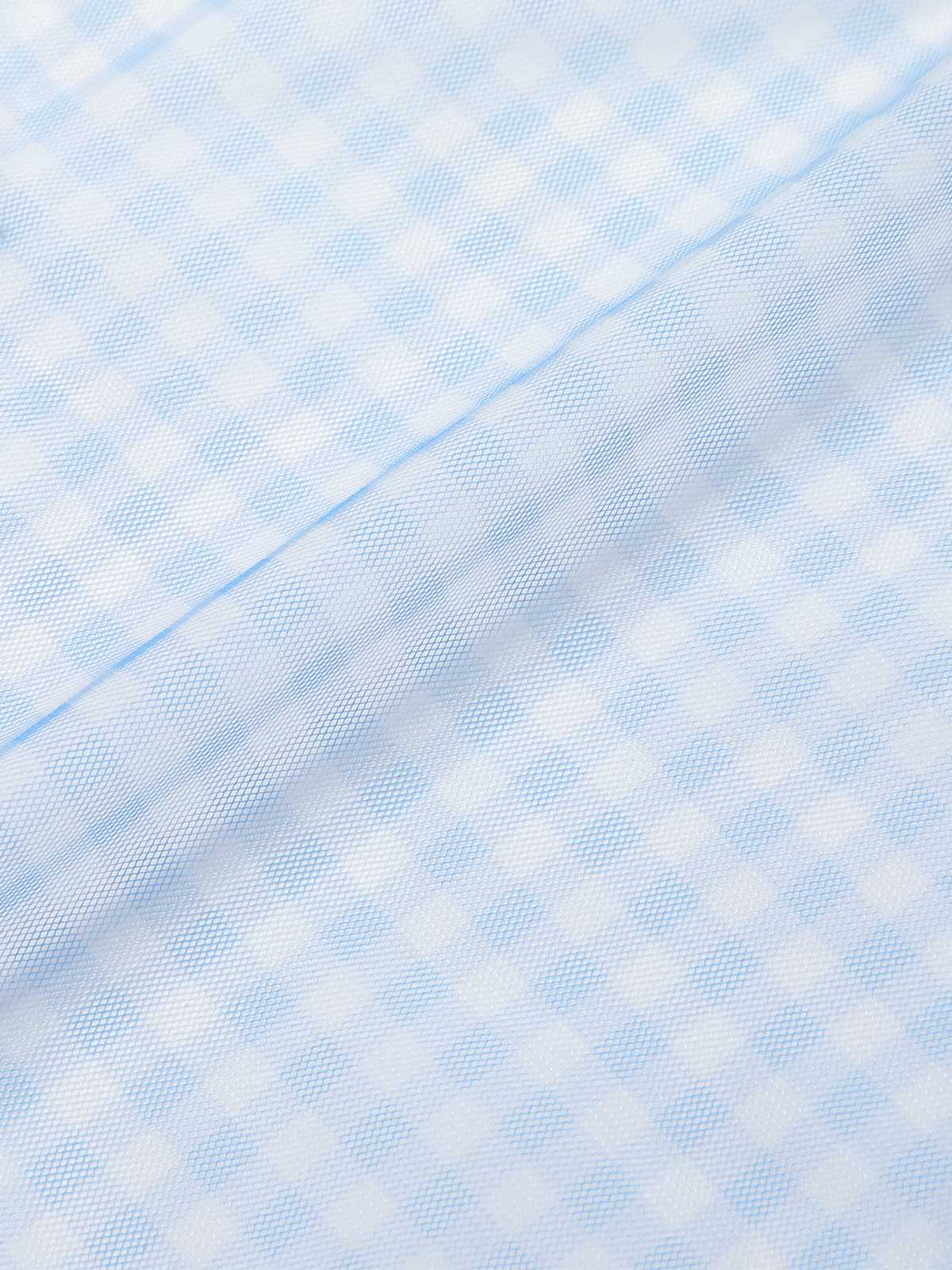Blau 1950er Plaids Masche Cover-Up - Image 6