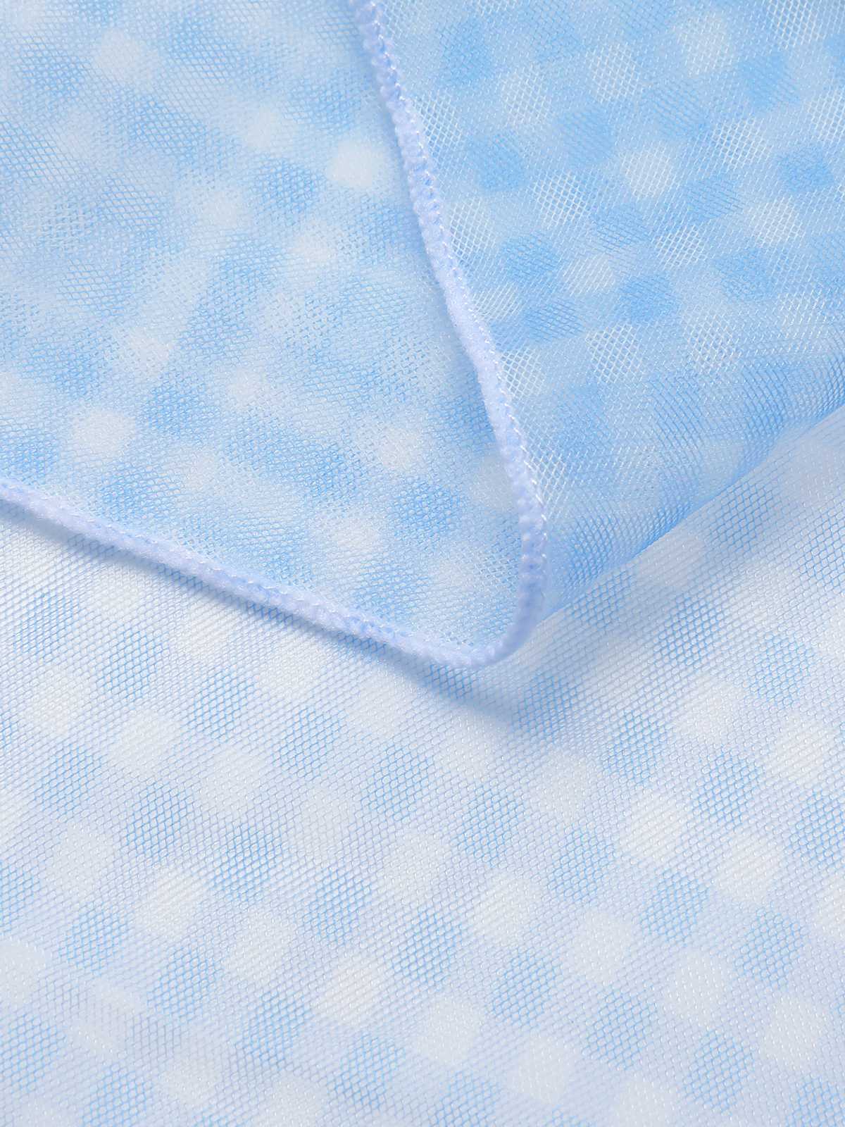 Blau 1950er Plaids Masche Cover-Up - Image 7