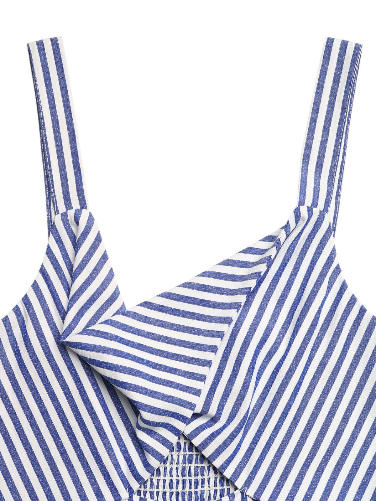 Blau 1950er Streifen Verdreht Cutout V-Ausschnitt Jumpsuit - Image 6