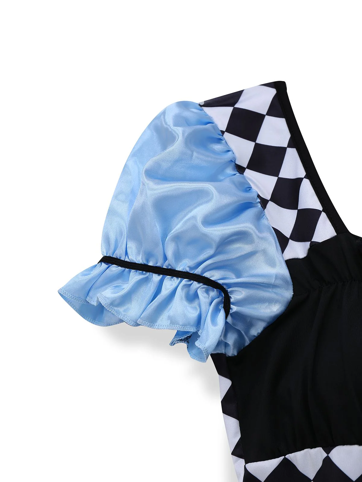 Blau 1960er Alice Puffärmel Apron Kleid - Image 3