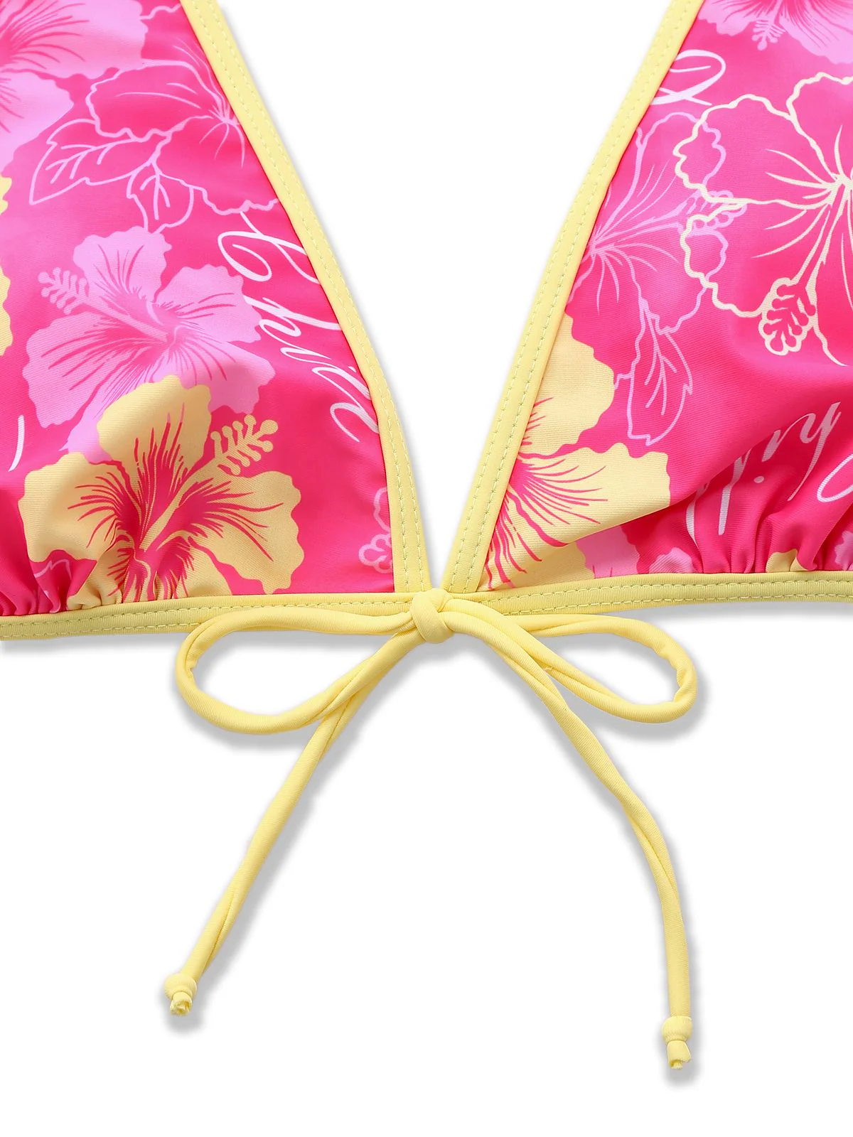 Braun 1960er Blumen Druck Bindefront Geschichtet Bikini Set - Image 5