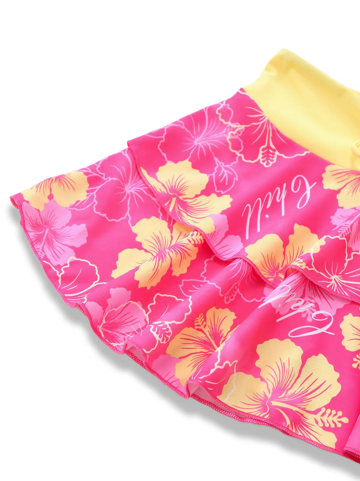 Braun 1960er Blumen Druck Bindefront Geschichtet Bikini Set - Image 7