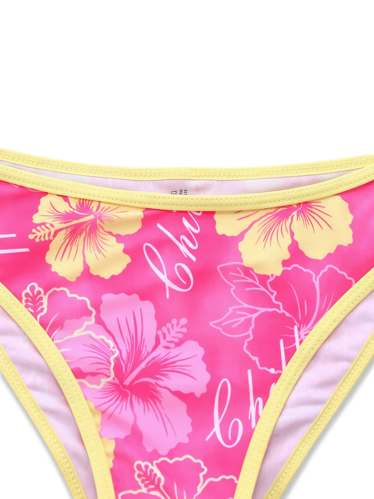 Braun 1960er Blumen Druck Bindefront Geschichtet Bikini Set - Image 8