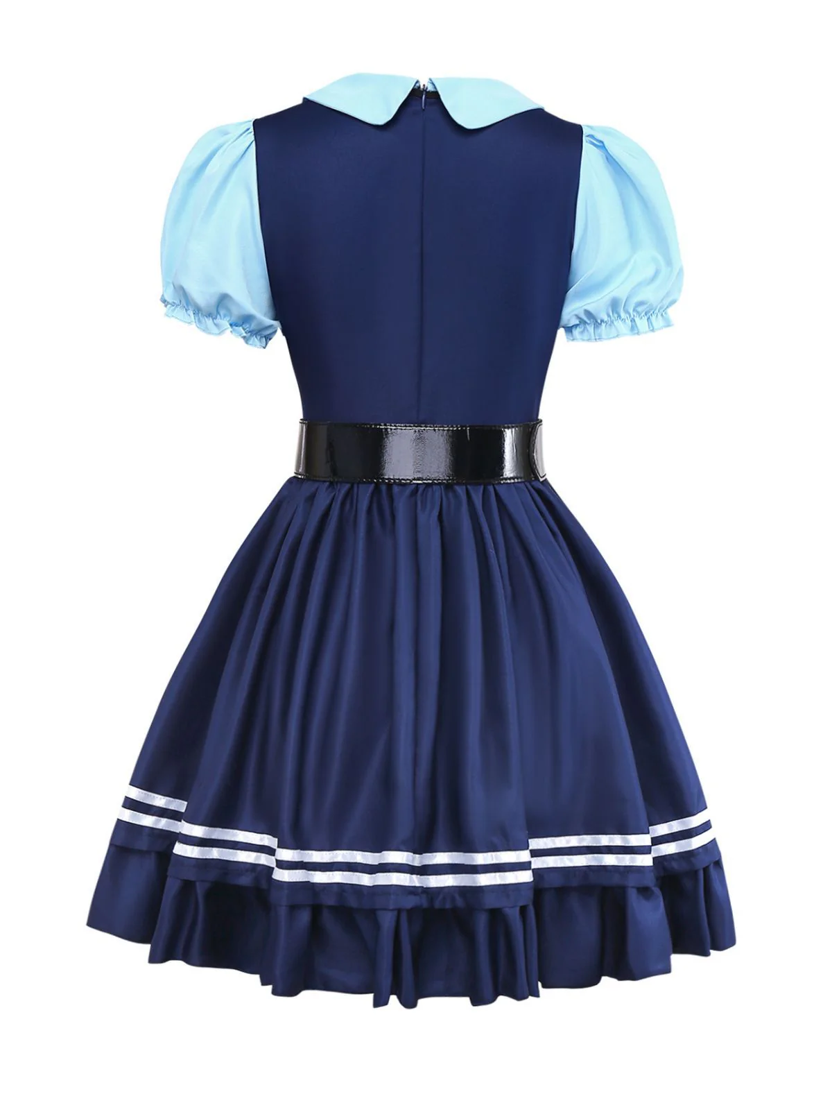 Blau 1960er Judy Hopps Kostüm Bunny Officer Shirt Kleid Set - Image 2