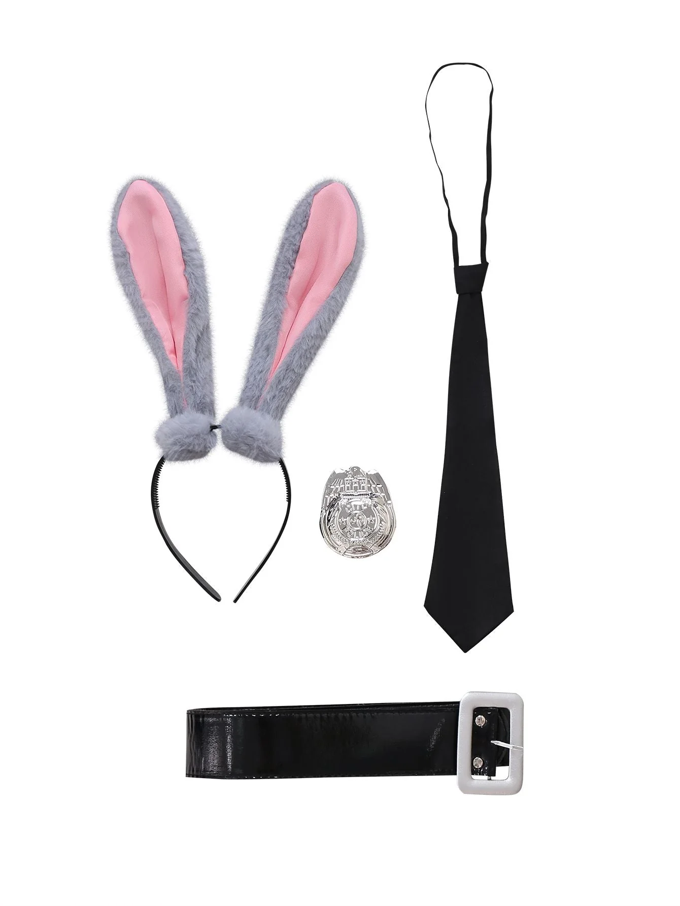 Blau 1960er Judy Hopps Kostüm Bunny Officer Shirt Kleid Set - Image 6