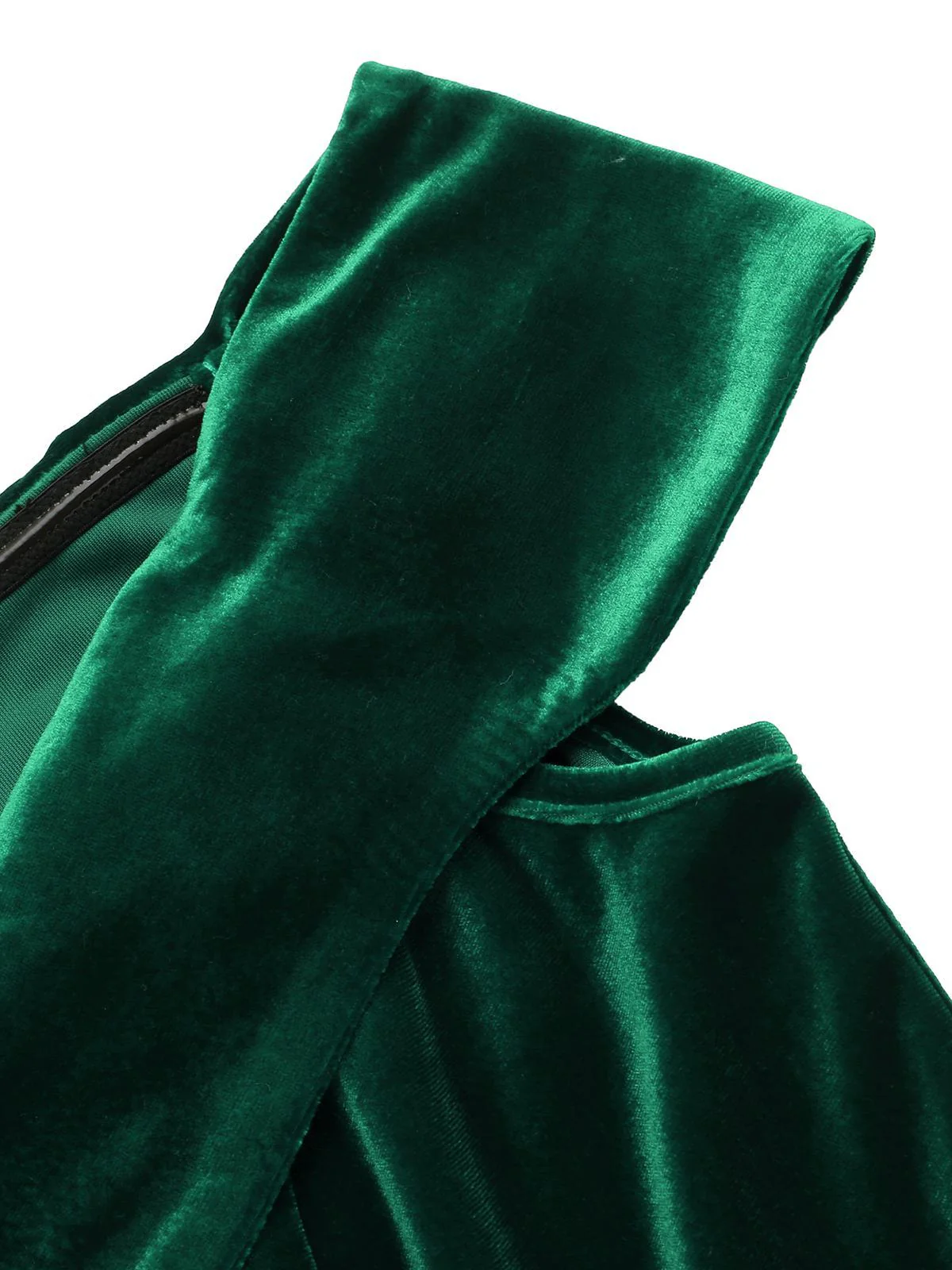 Grün 1960ER SCHULTERFREIES, FIGURBETONTES SAMTKLEID - Image 11