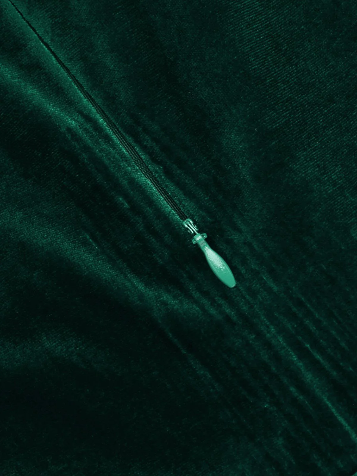 Grün 1960ER SCHULTERFREIES, FIGURBETONTES SAMTKLEID - Image 12