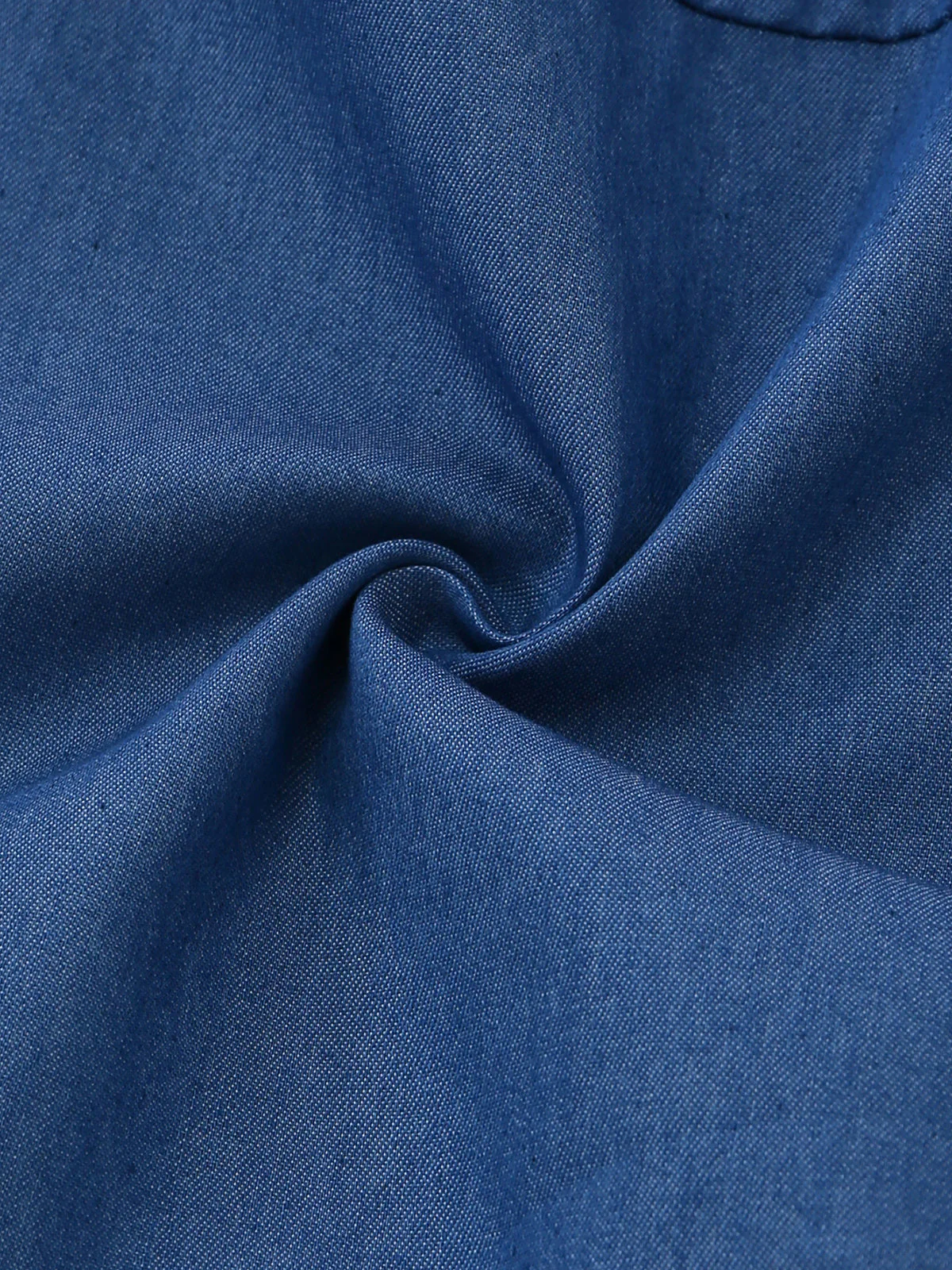 Blau 1960er Spaghetti Träger Denim High-Low-Saum Kleid - Image 7