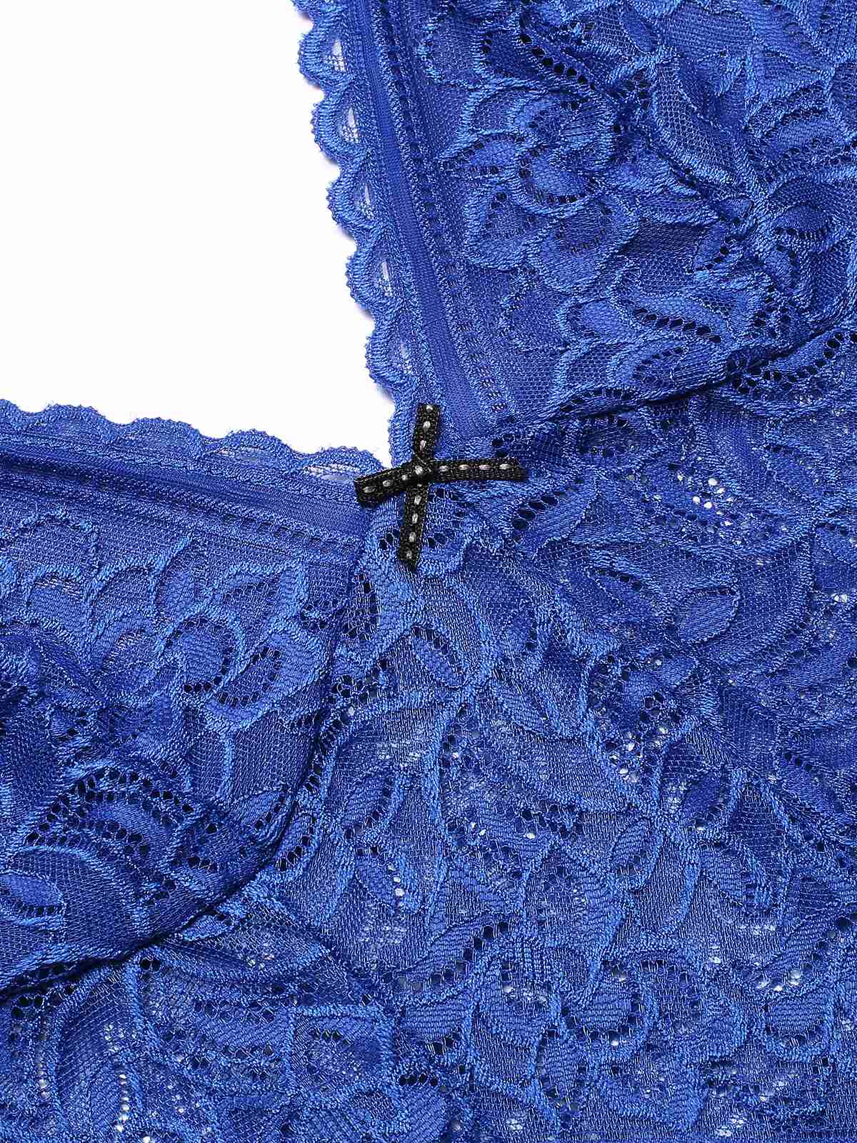 Grün 1960er Spaghetti Träger Spitze Transparent Nachthemd - Image 16