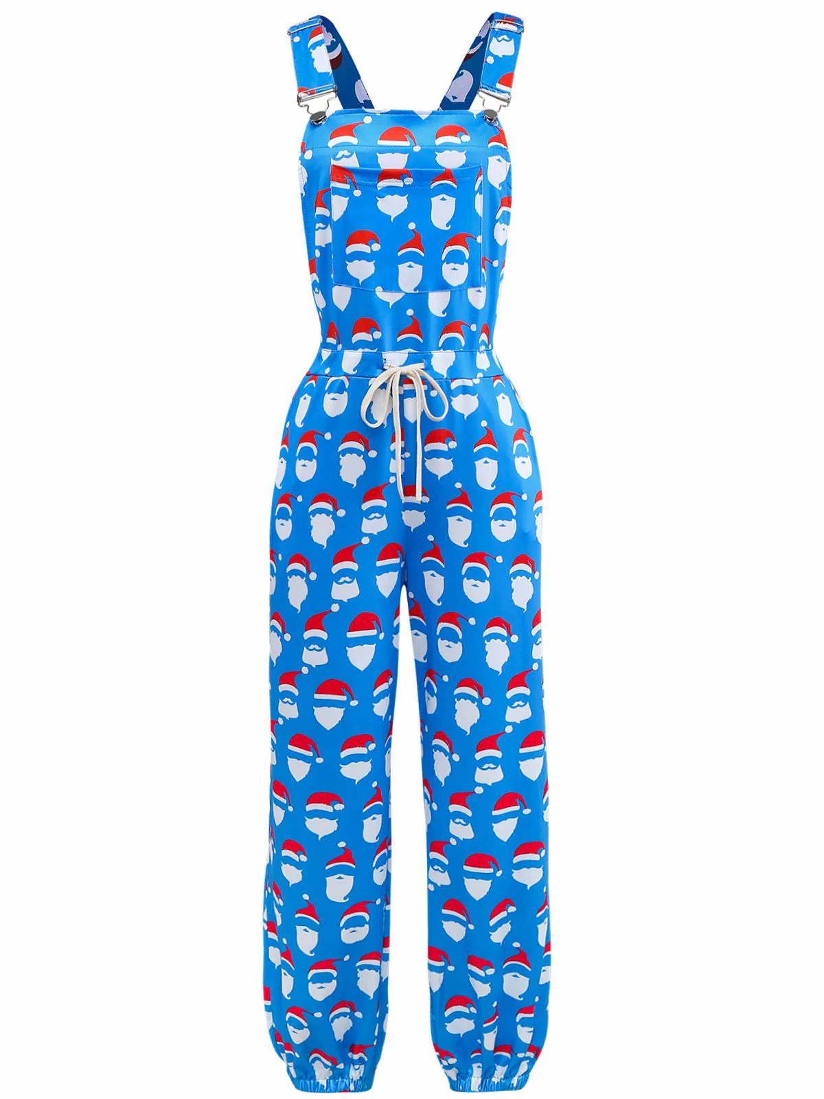 Blau 1960er Weihnachtsmann Overalls Jumpsuit - Image 2