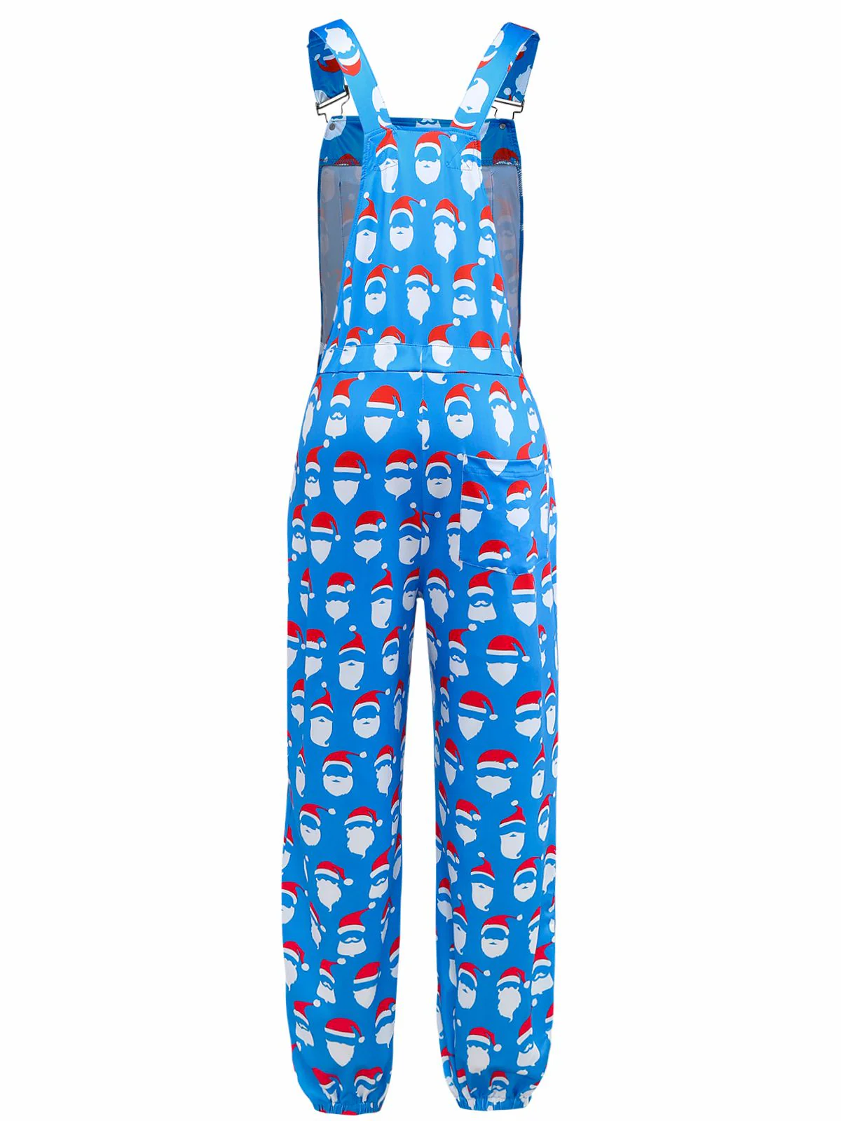 Blau 1960er Weihnachtsmann Overalls Jumpsuit - Image 3