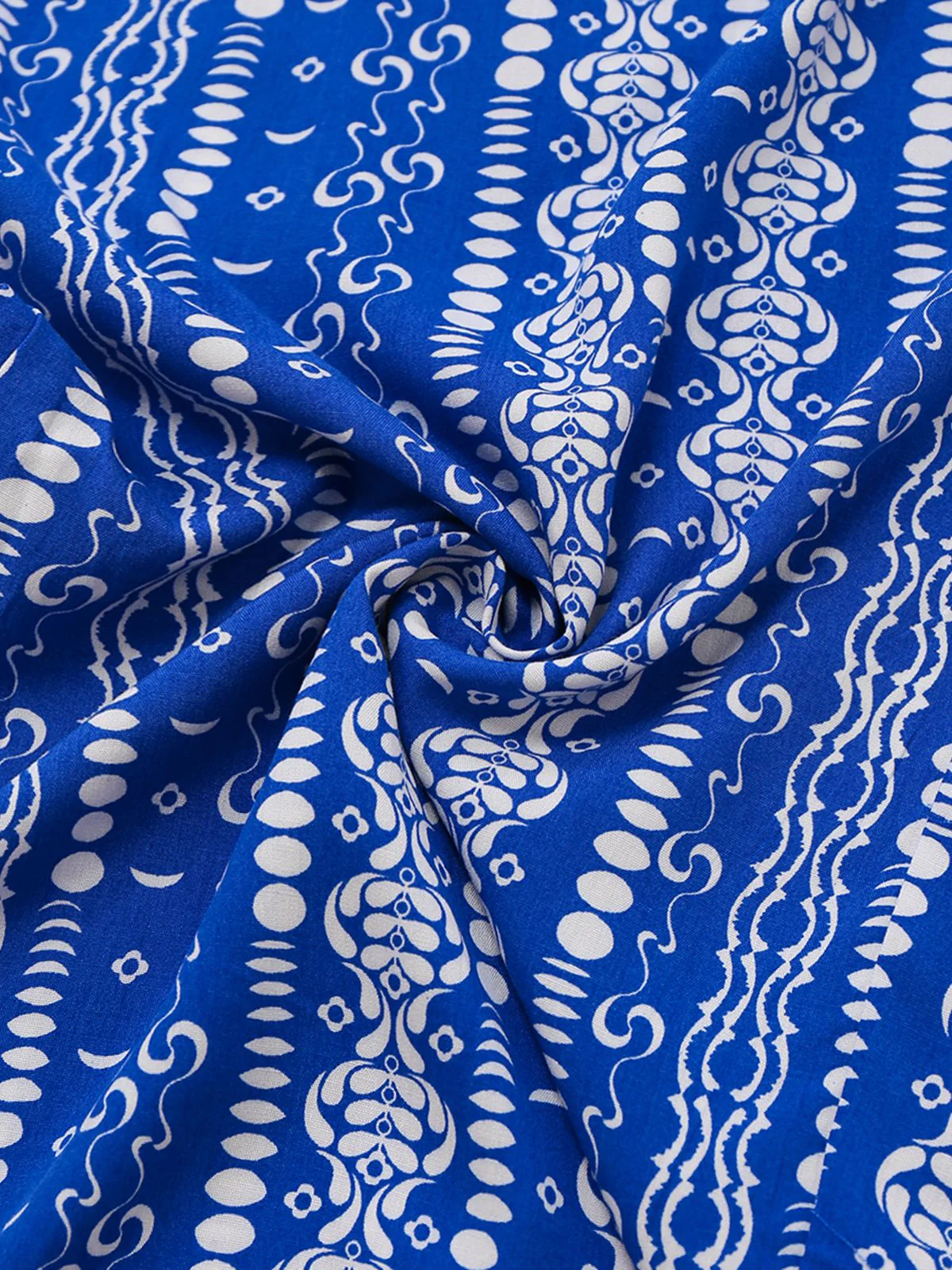 Blau 1970er Boho Spaghetti Träger Jumpsuit - Image 4