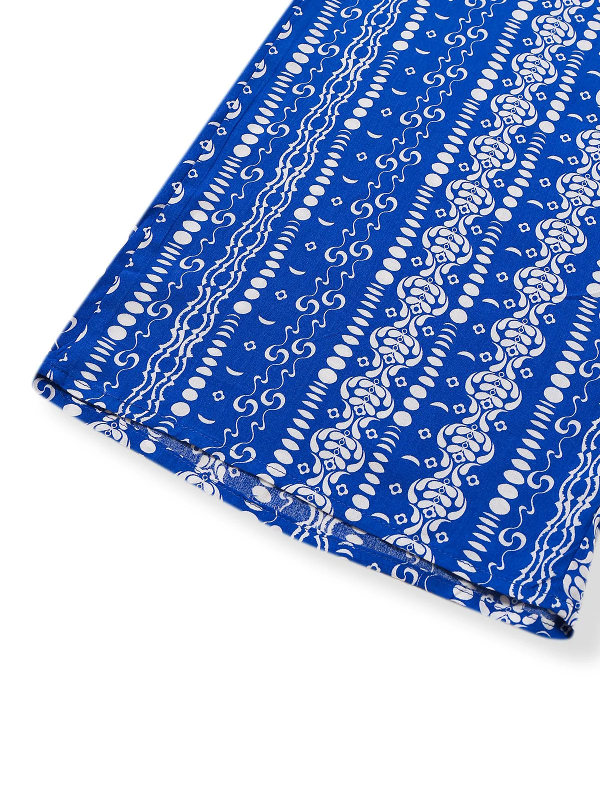 Blau 1970er Boho Spaghetti Träger Jumpsuit - Image 5
