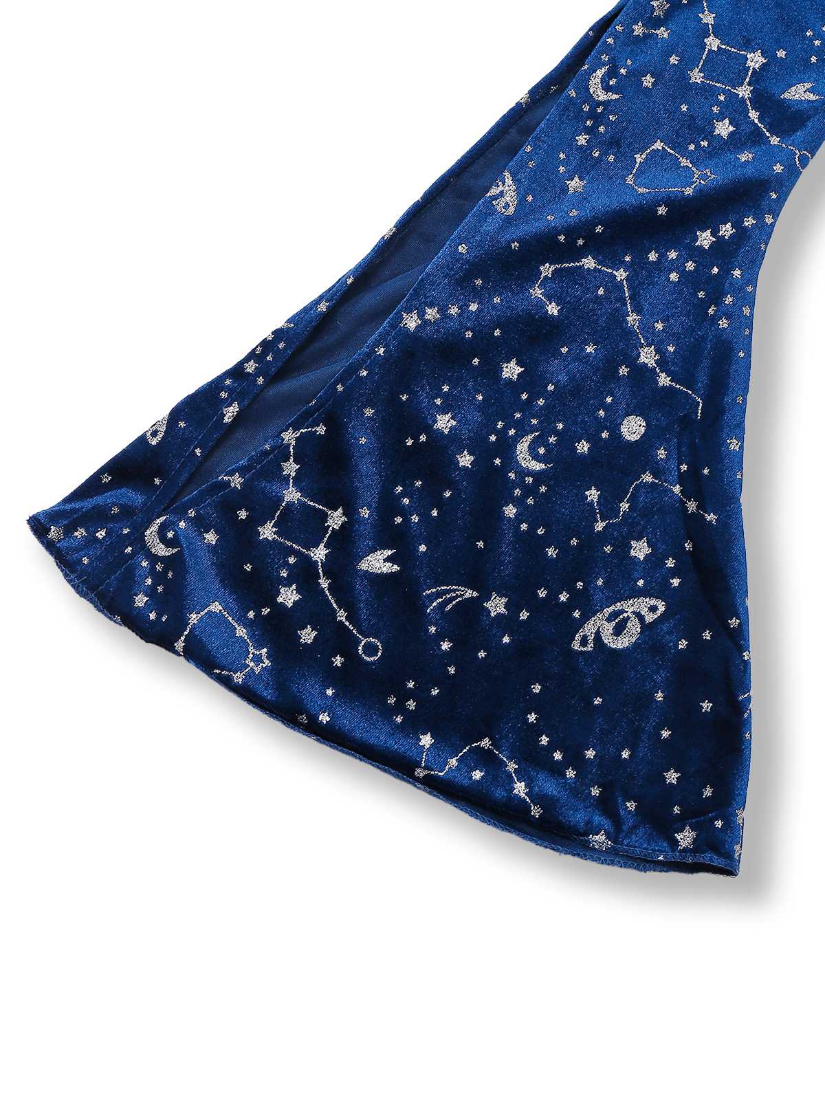 Blau 1970er Halloween Magician Cosplay Schlitz Kleid Mit Hut - Image 5