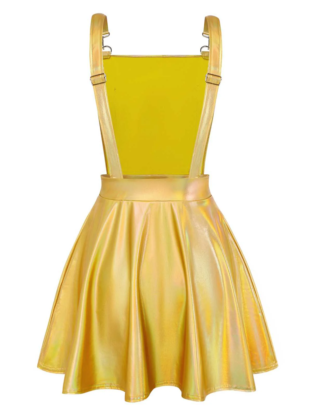 Blau 1970er Metallisch Holographic Suspender Kleid - Image 8