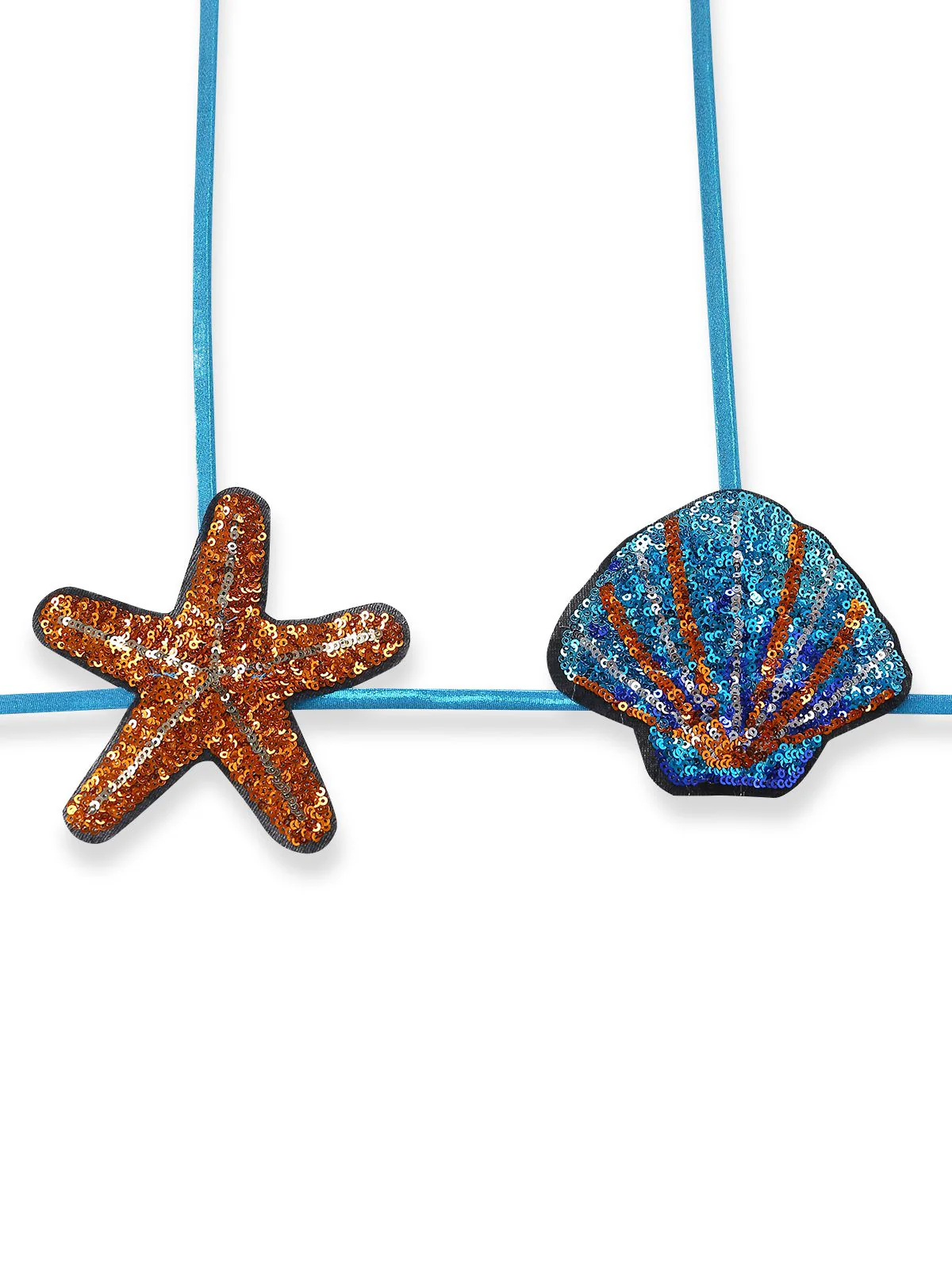 Blau 1970er Muschel & Seestern Bikini Set - Image 4