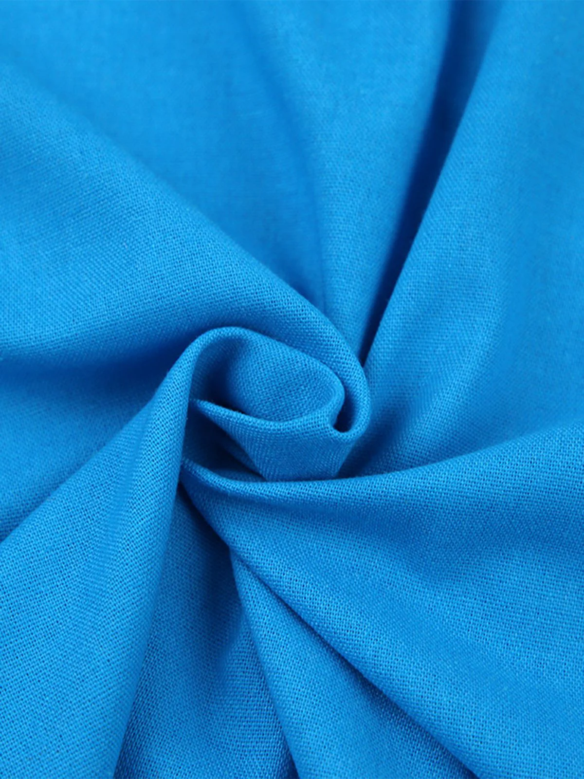 Blau 1970er Solide Hohl Ärmellos Romper - Image 6