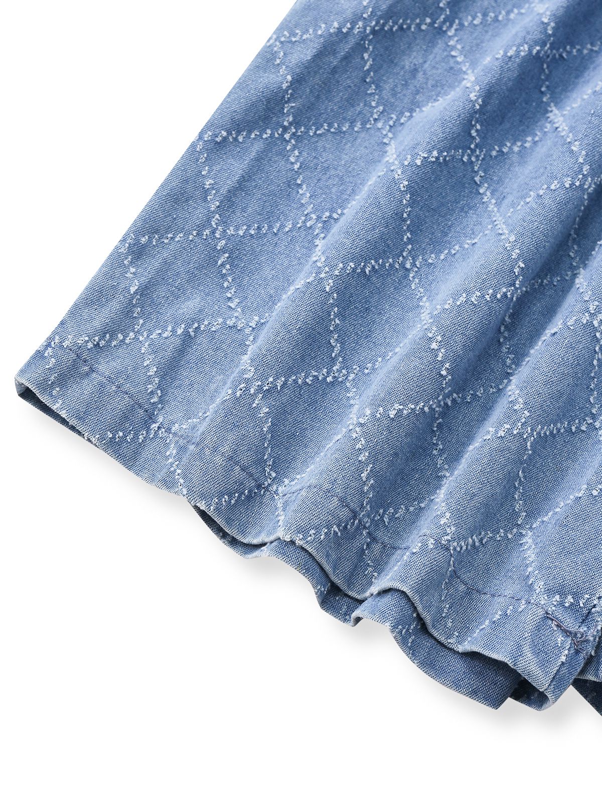 Blau 1980er Denim Durchgeknöpft Utility Romper - Image 6