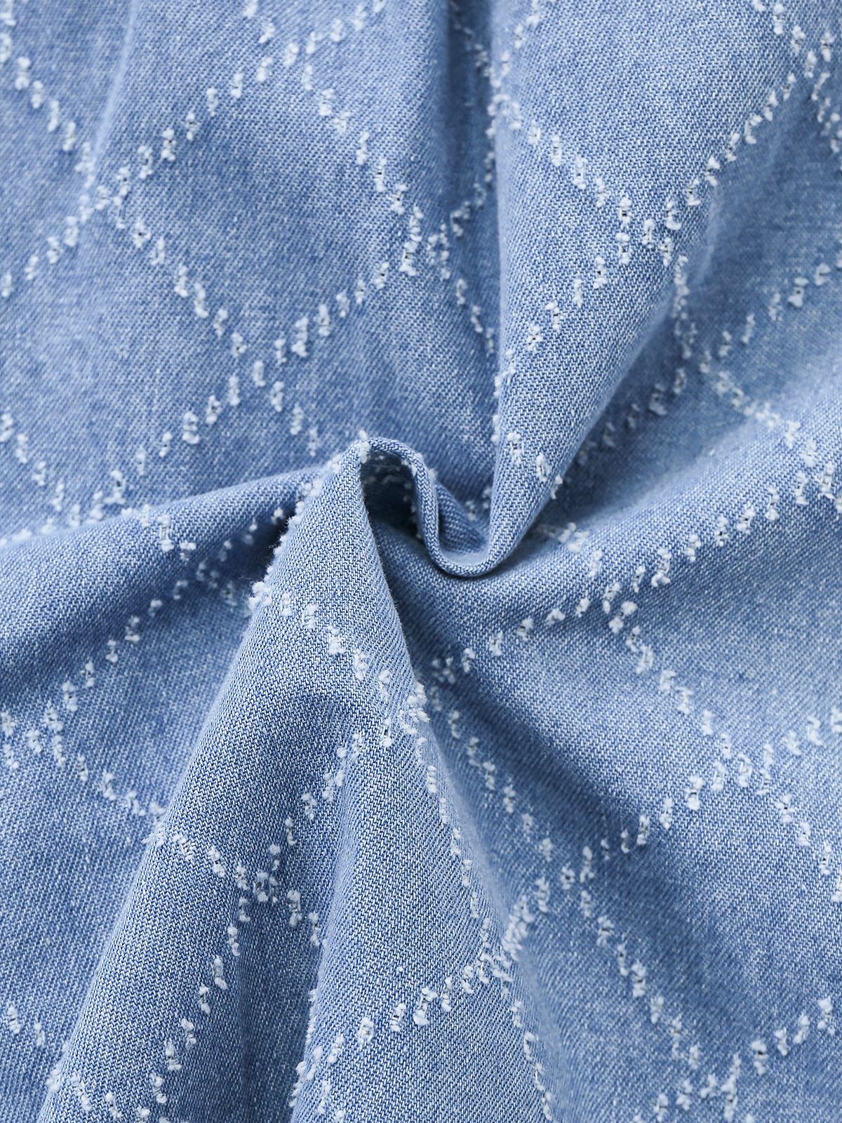 Blau 1980er Denim Durchgeknöpft Utility Romper - Image 7