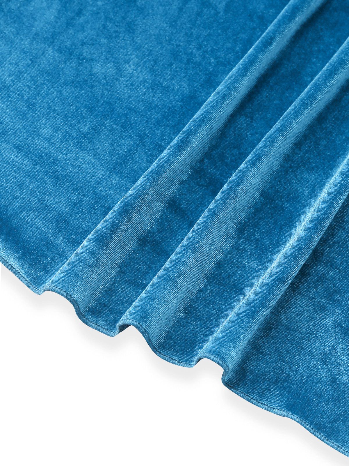 Blau 1980er Pelz Kragen Patchwork Maxi Kleid - Image 7