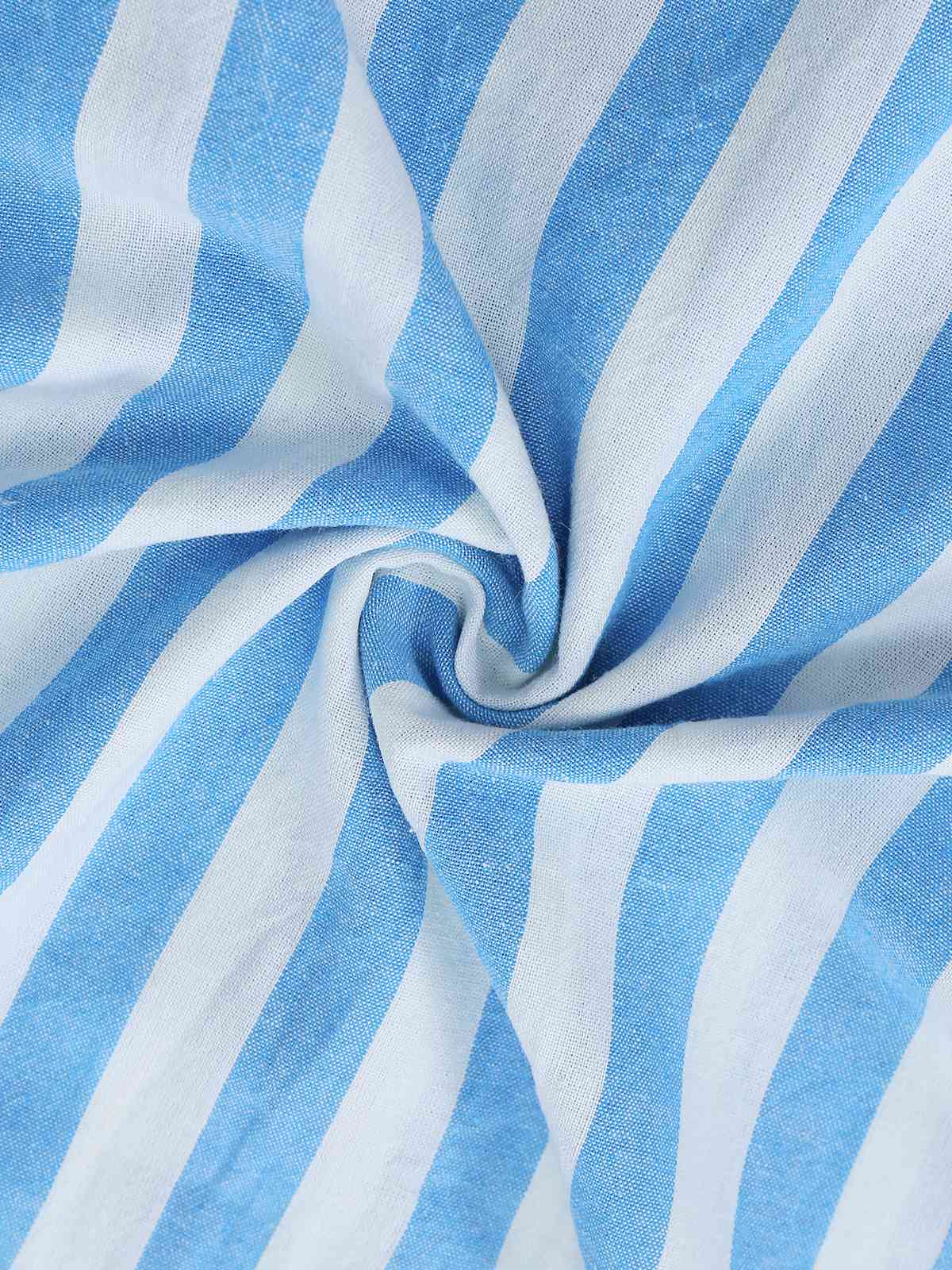 Blau 1980er Streifen Tief V Spaghetti Träger Jumpsuit - Image 5