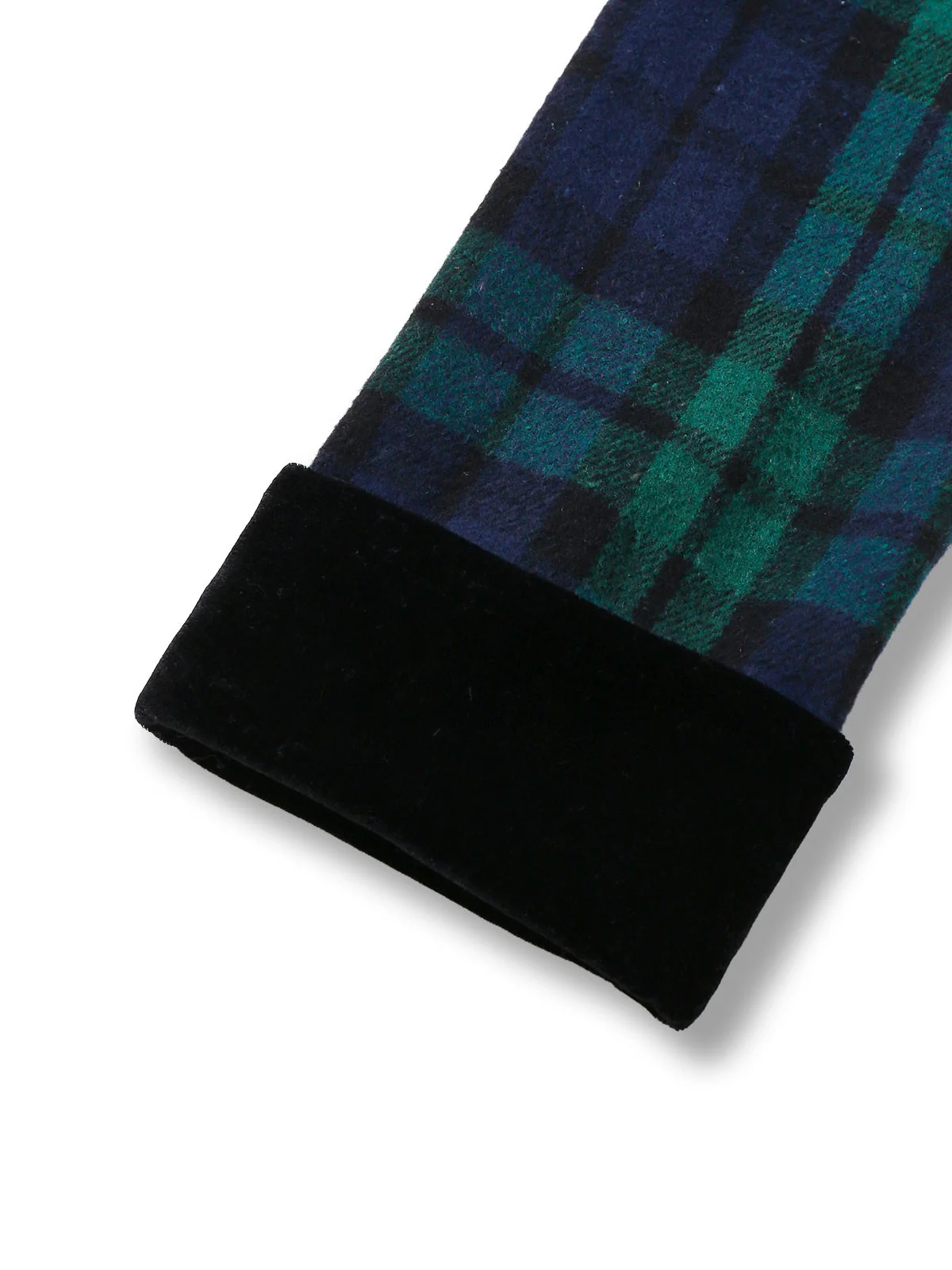 Blau & Grün 1940er Plaid Kerbkragen Mantel - Image 7