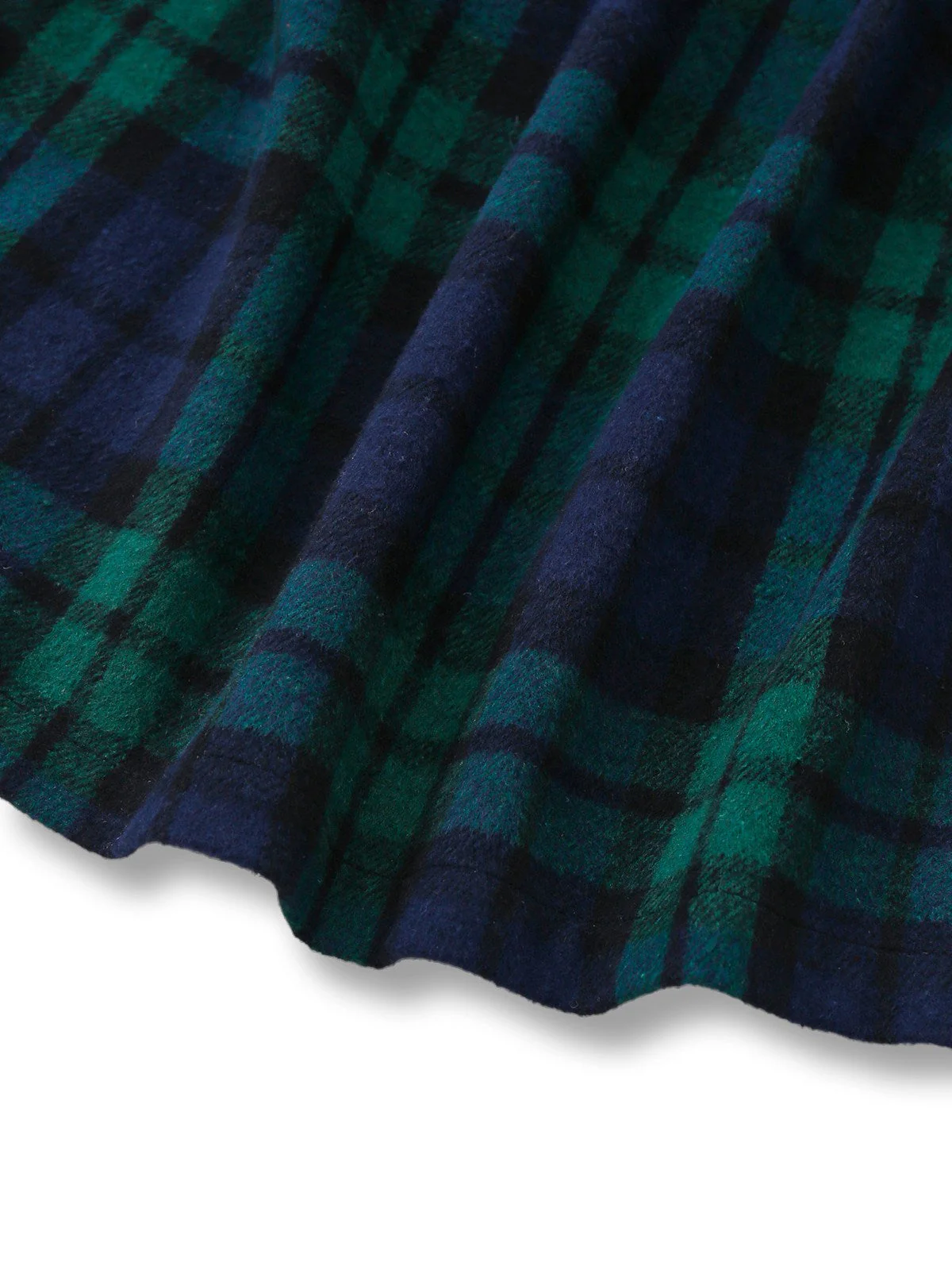 Blau & Grün 1940er Plaid Kerbkragen Mantel - Image 8