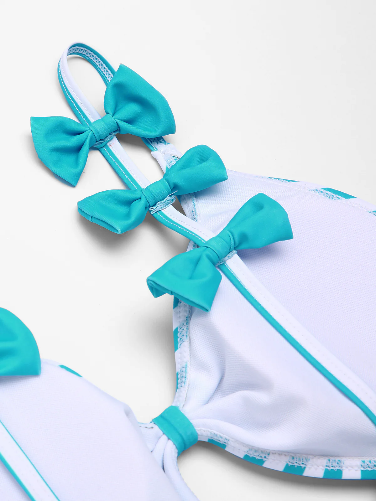BLAU STREIFEN CUTOUT EINTEILIGES BIKINI SET - Image 7