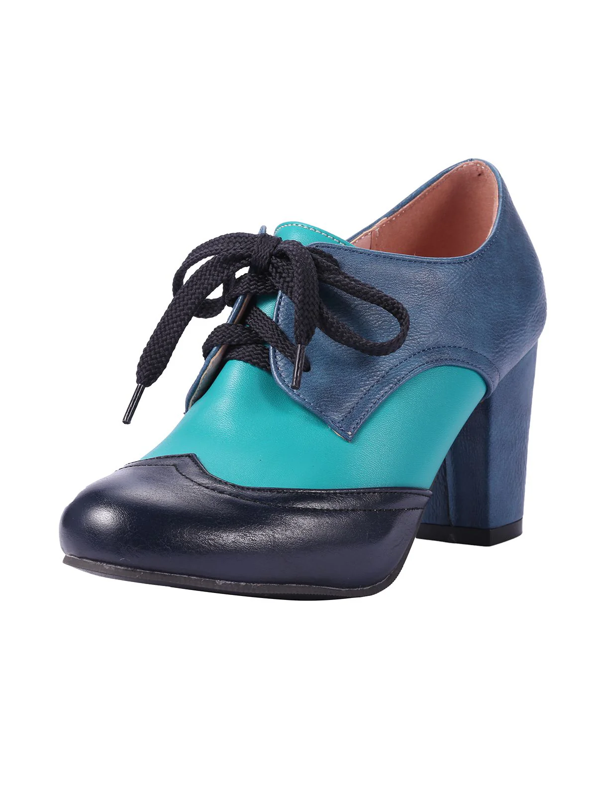 BLAU VINTAGE HOHE ABSATZ SCHUHE - Image 3