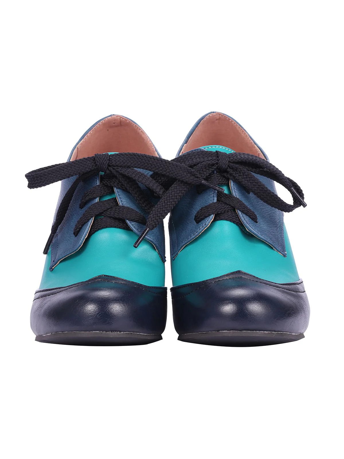 BLAU VINTAGE HOHE ABSATZ SCHUHE - Image 4