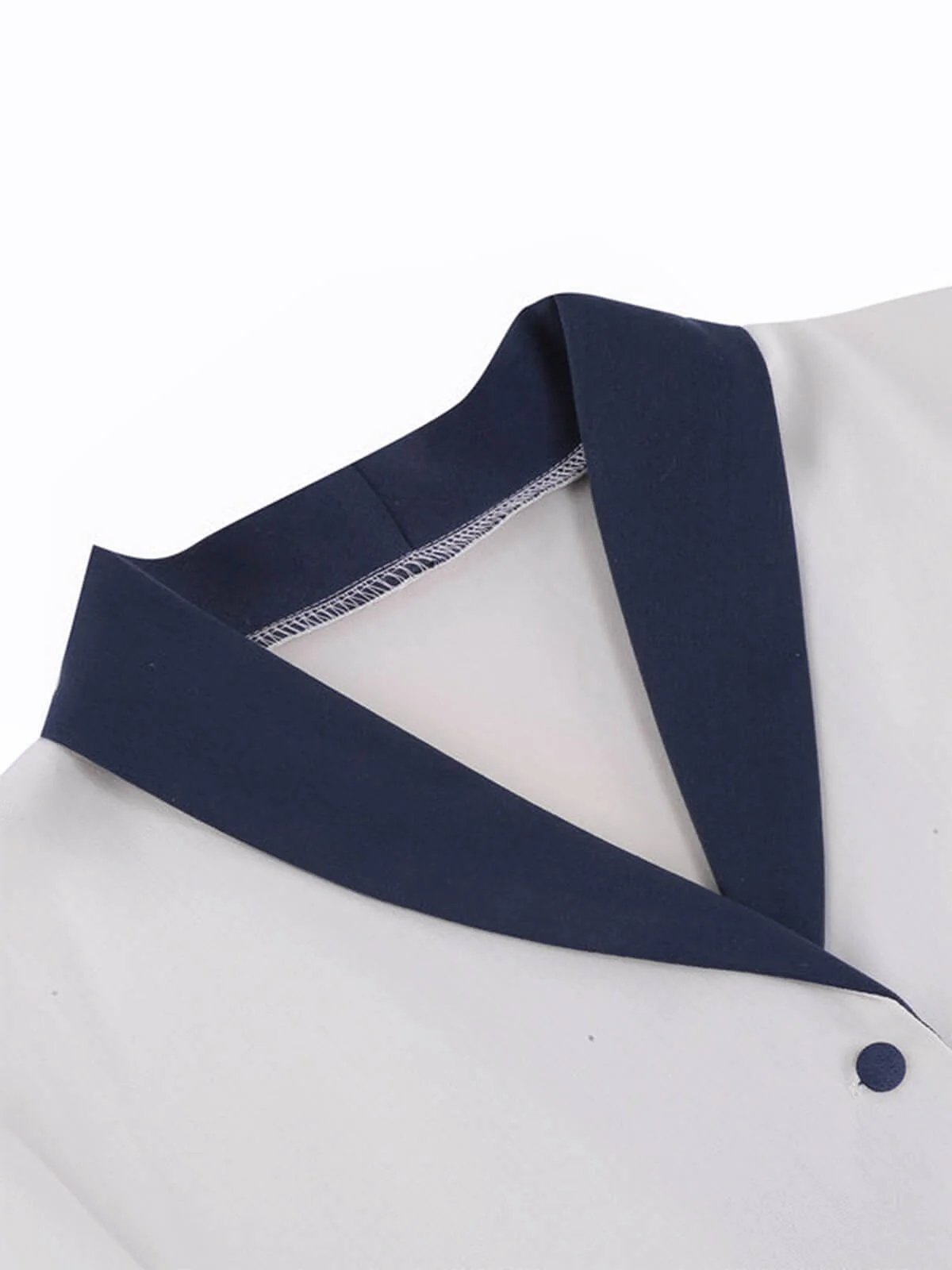 BLAU & BEIGE 1950ER FESTES PATCHWORK KLEID - Image 4