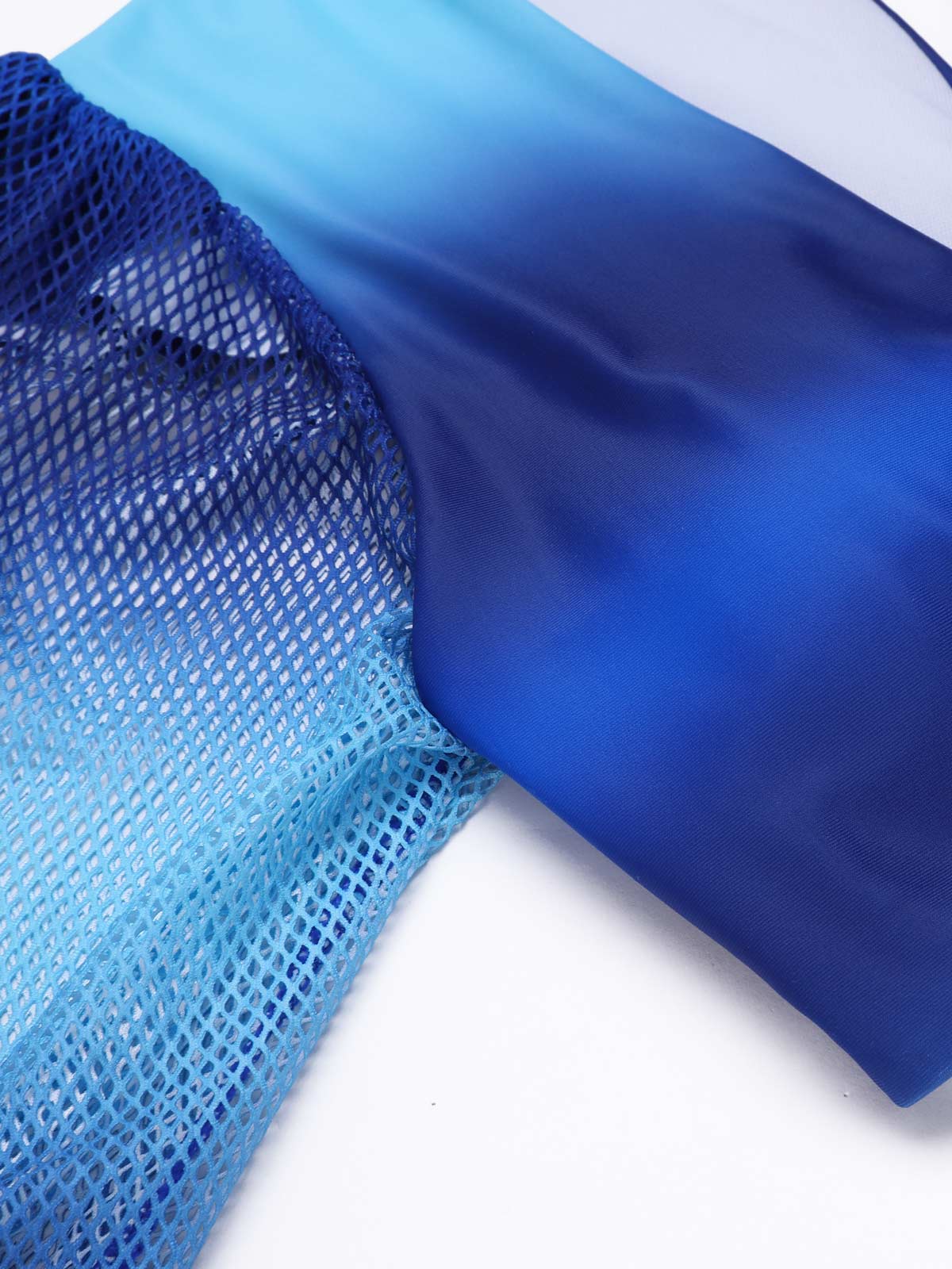 BLAUER EINTEILIGER BADEANZUG MIT PUFFÄRMELN - Image 3