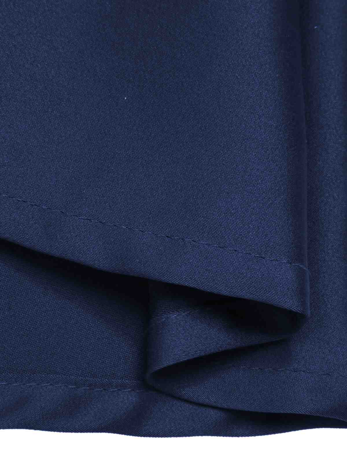 Blaues 1940er Kleid mit kurzen Ärmeln und Revers - Image 7