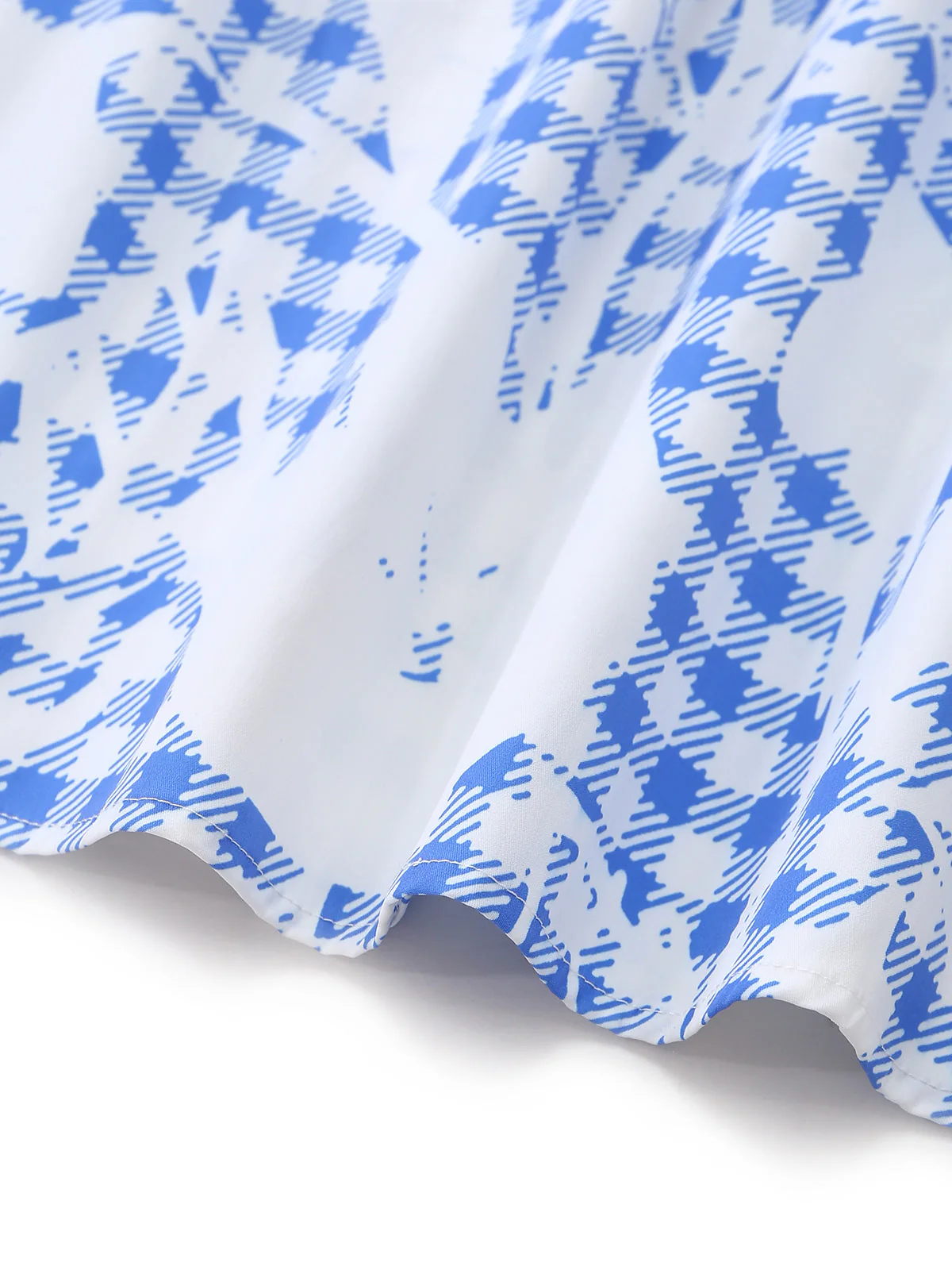[Vorverkauf] Blaues 40er Smockkleid mit Karo und Blumen - Image 7