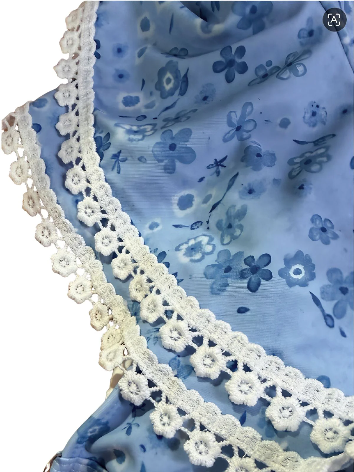 Blaues 50er Bikini-Set mit Blumen und Rüschen - Image 8