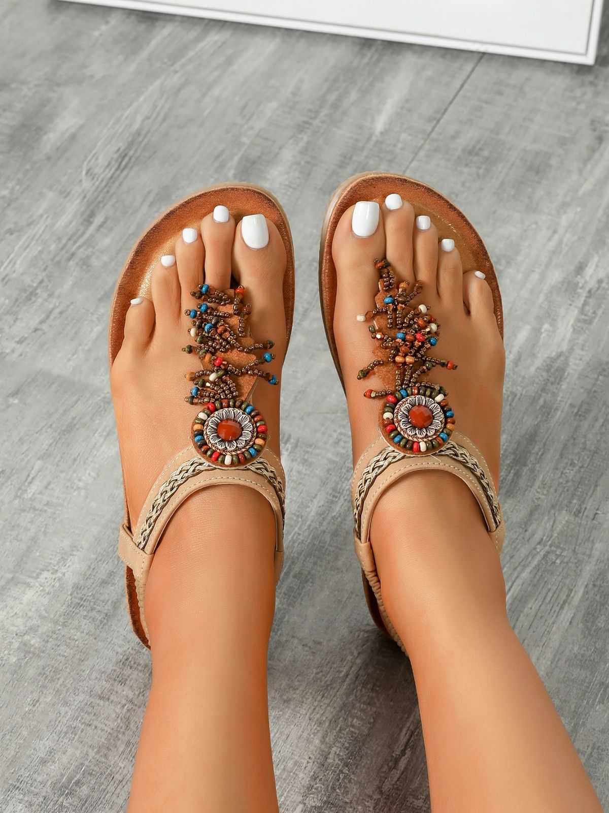 Bohemian Stil Flip-Flop Tassel Sandals - Image 6