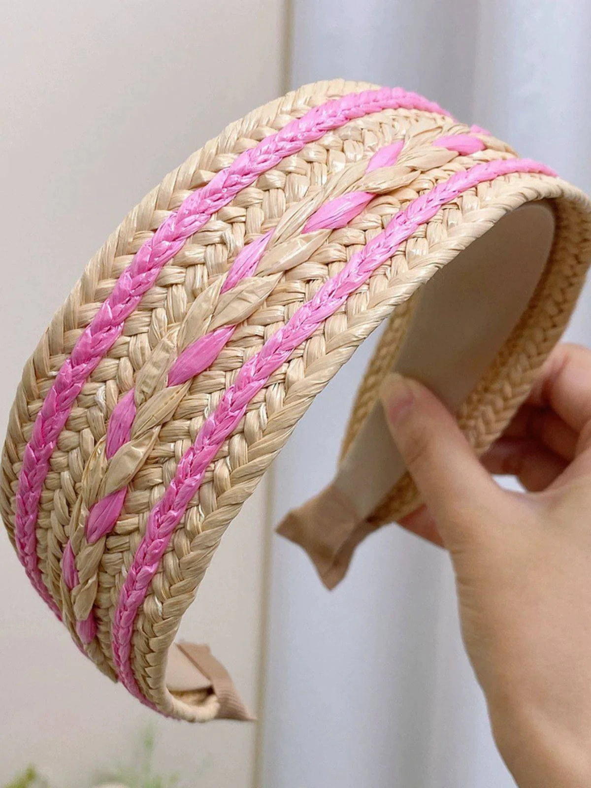 Boho Farbe Patchwork Geflochten Stirnband - Image 6