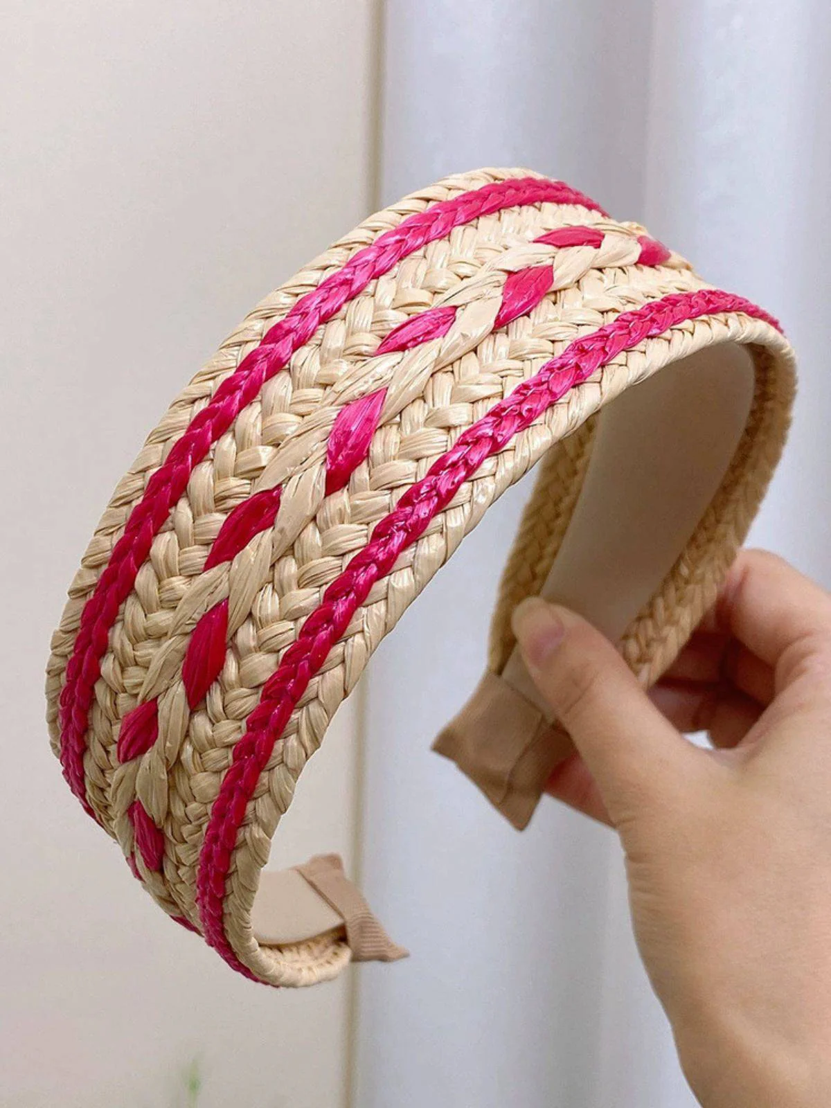 Boho Farbe Patchwork Geflochten Stirnband - Image 7