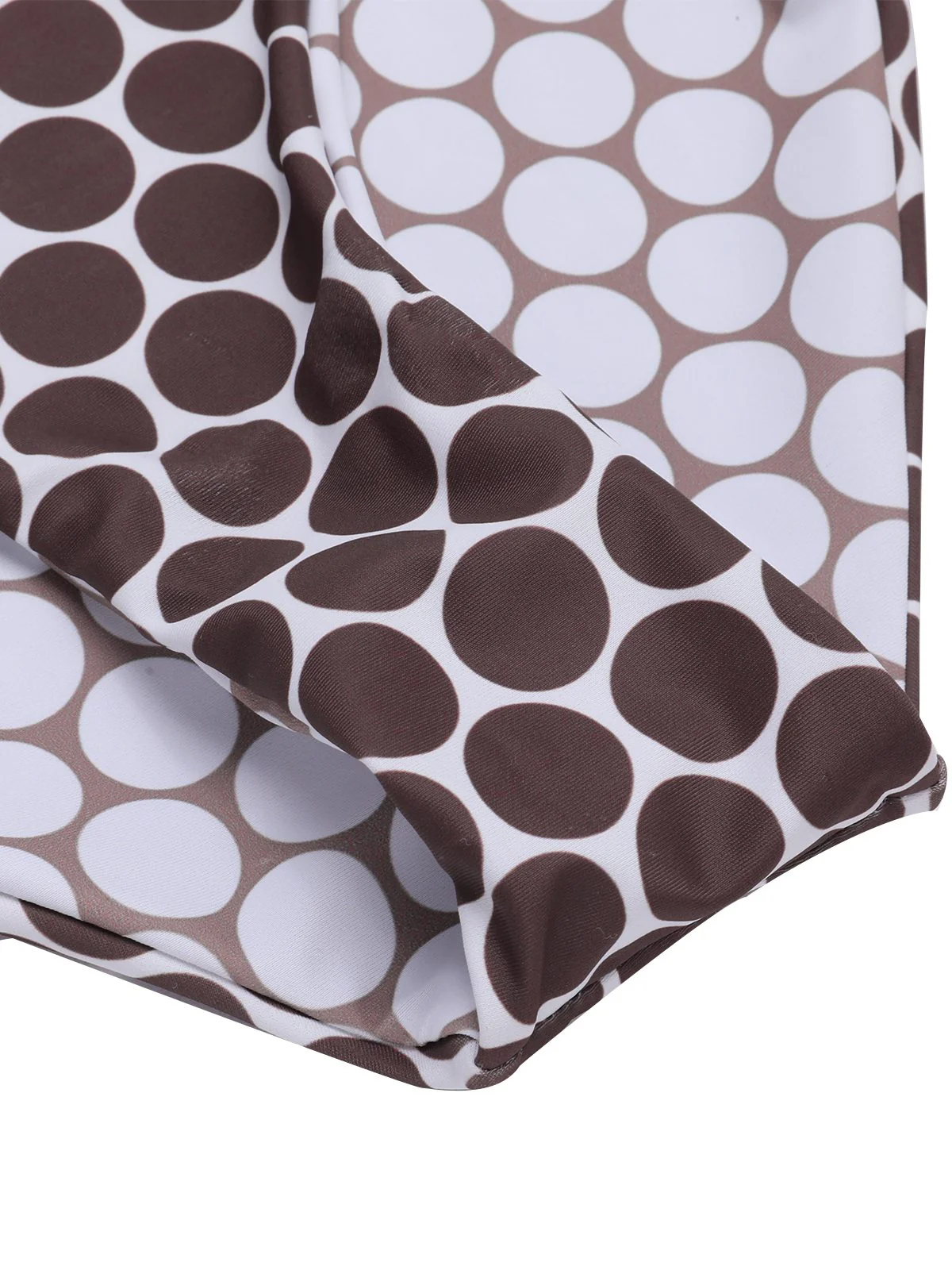 Braun 1930er Perlenbänder Polka Dots Reversibel Badeanzug - Image 10