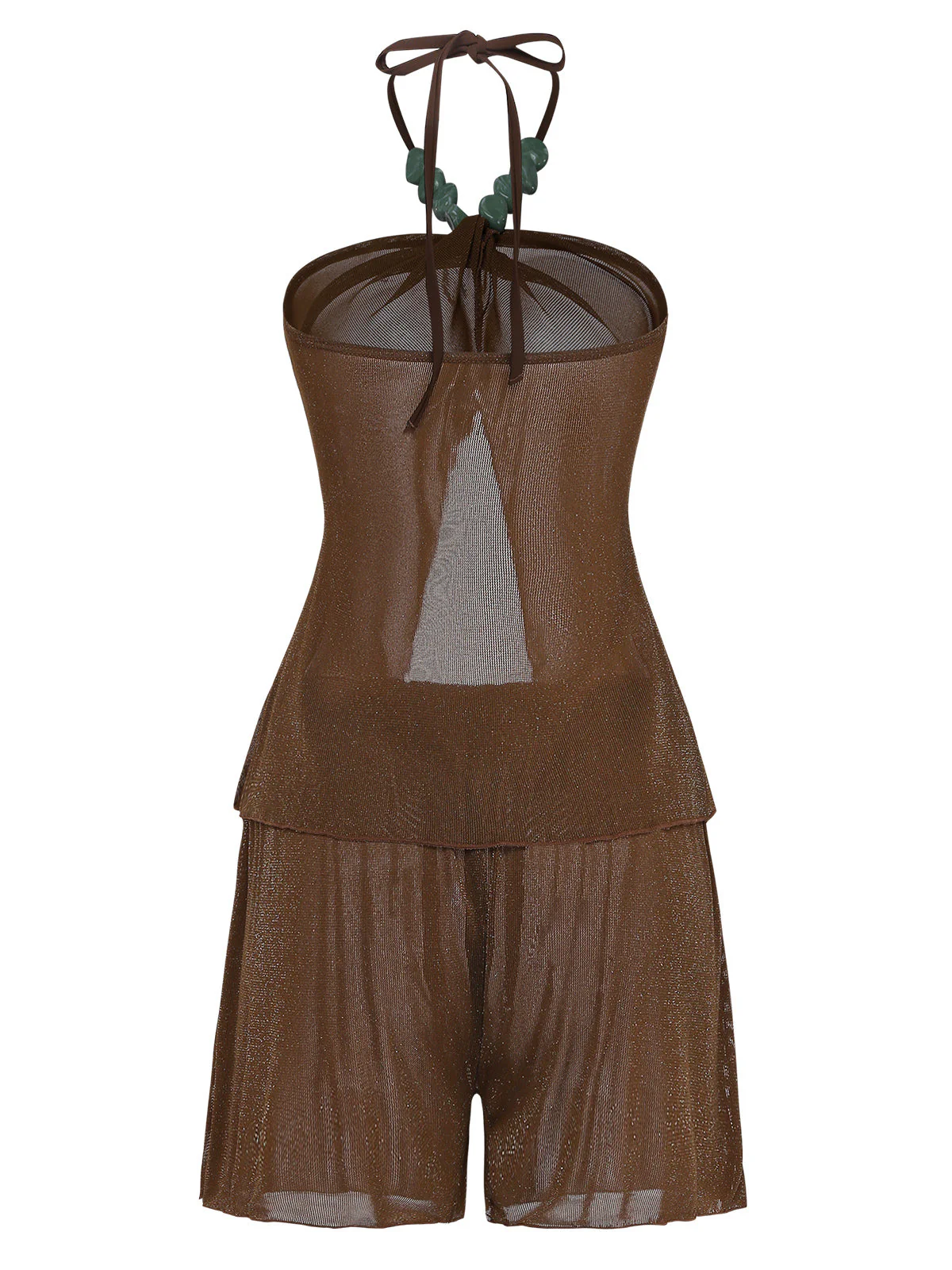 Braun 1940er Halter Uni Cover Up Set - Image 3