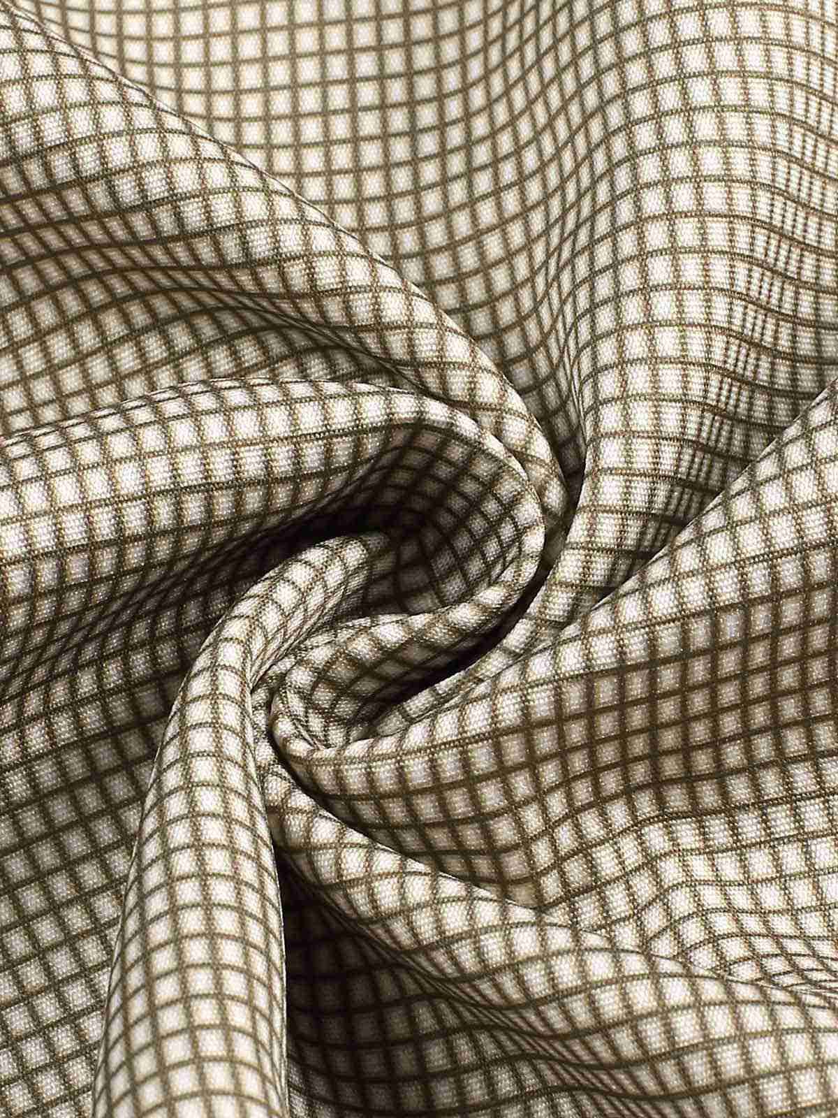 Braun 1940er Kleines Fensterkaro Plaid Kleid - Image 8