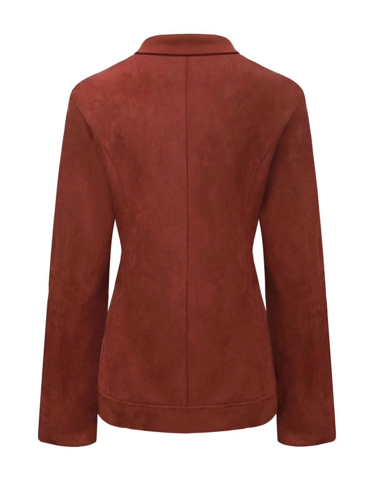 Braun 1940er Revers Wildleder Tasche Blazer - Image 3