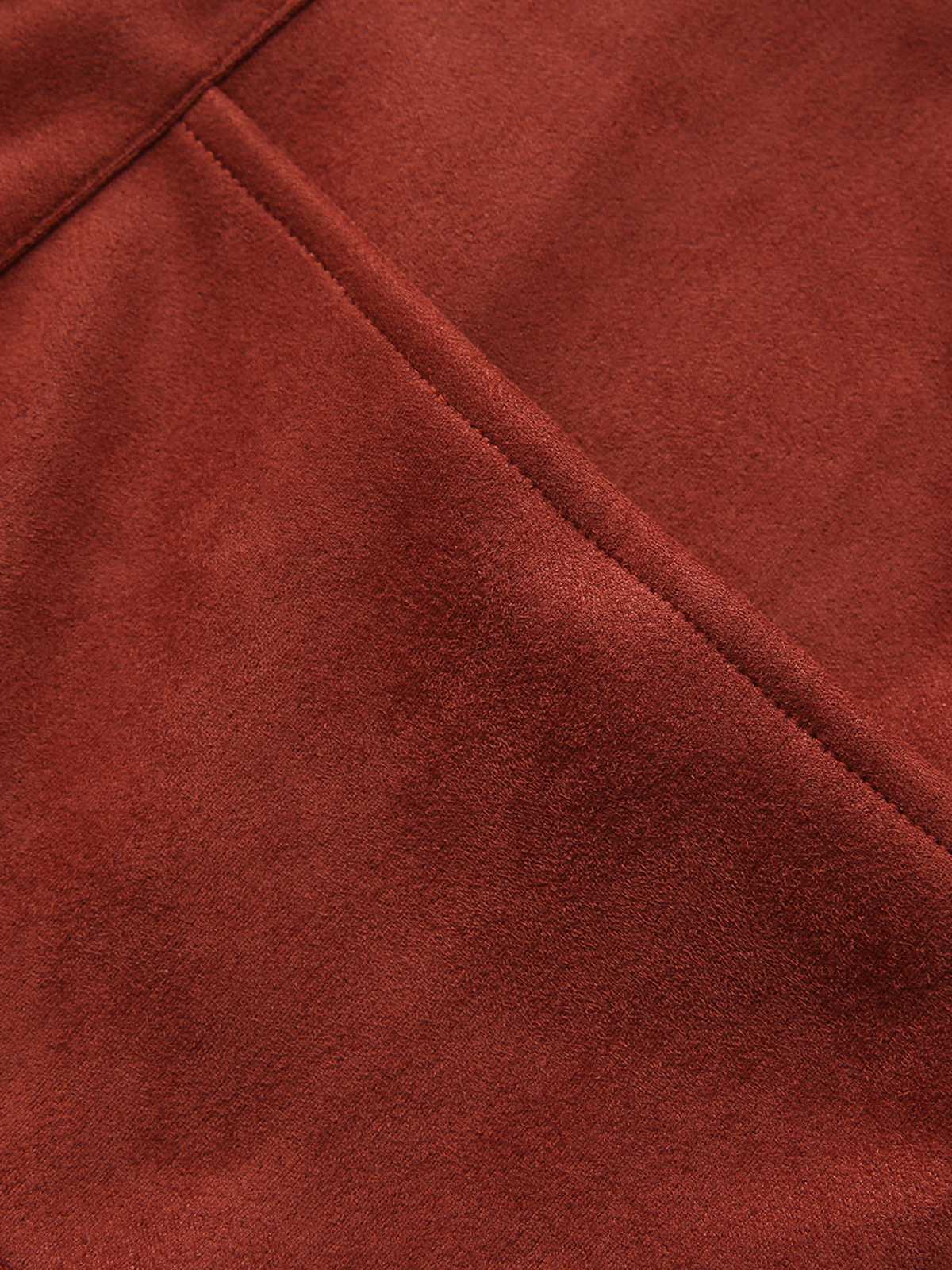 Braun 1940er Revers Wildleder Tasche Blazer - Image 8