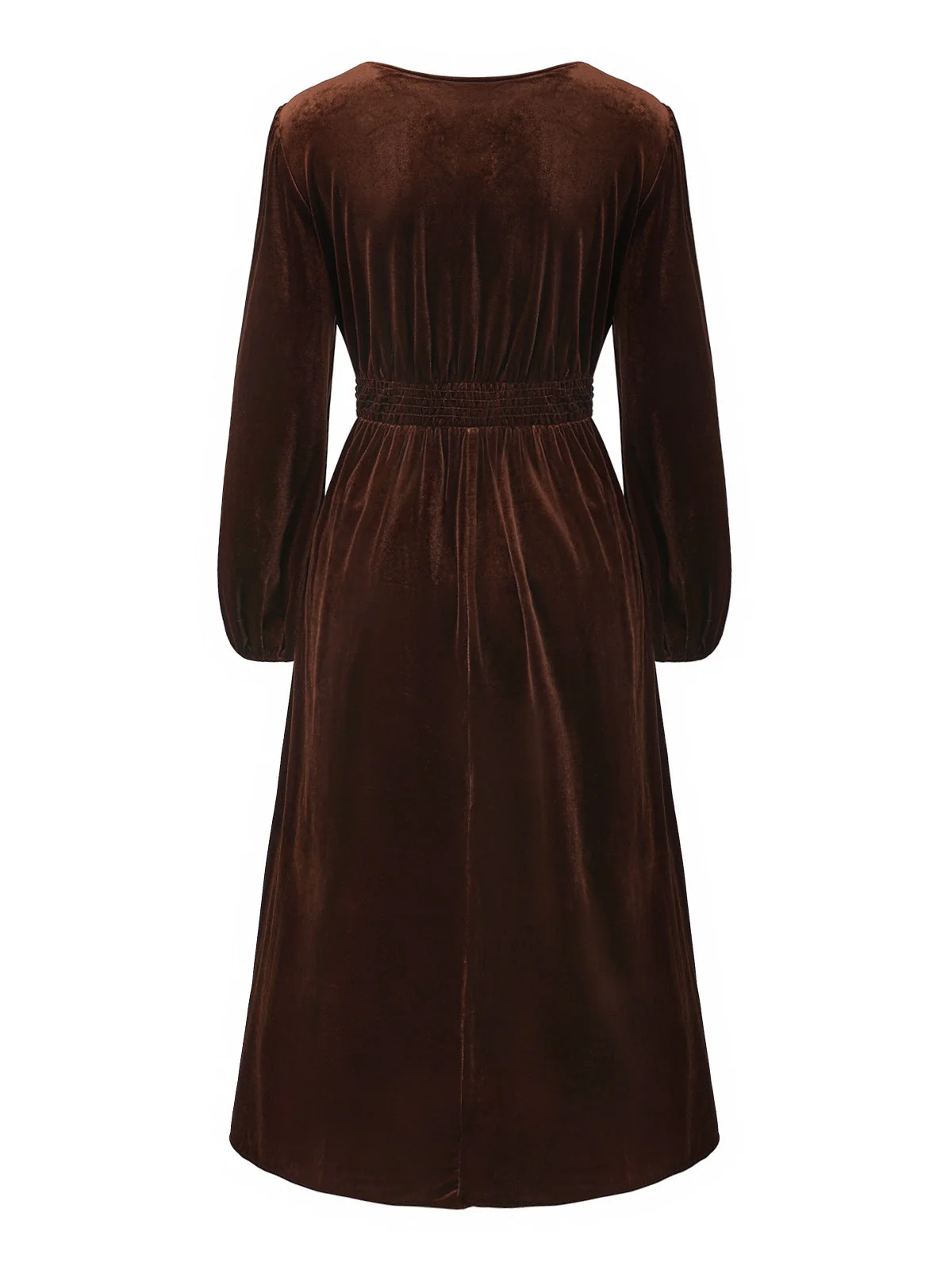 Braun 1940er Solide Spitze Patchwork Samt Kleid - Image 3