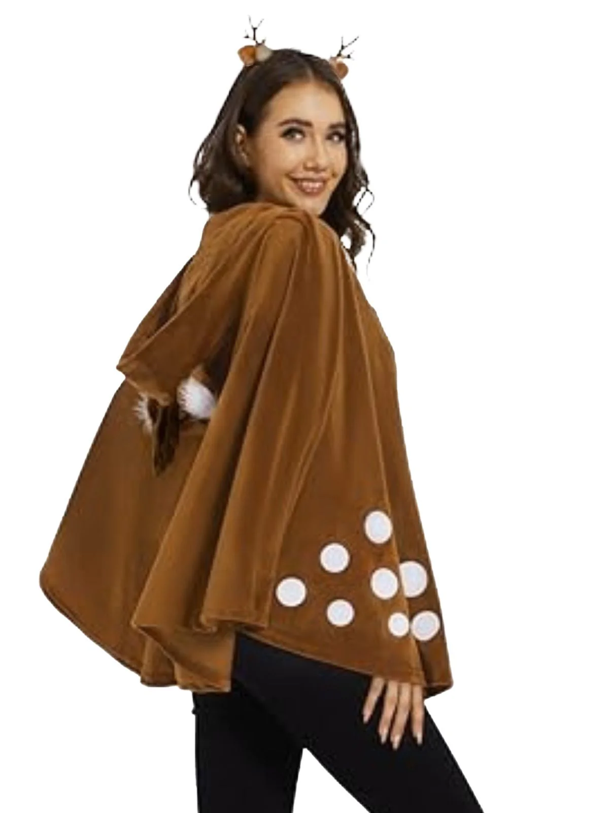 Braun 1940er Weihnachten Waldhirsch Cape - Image 5