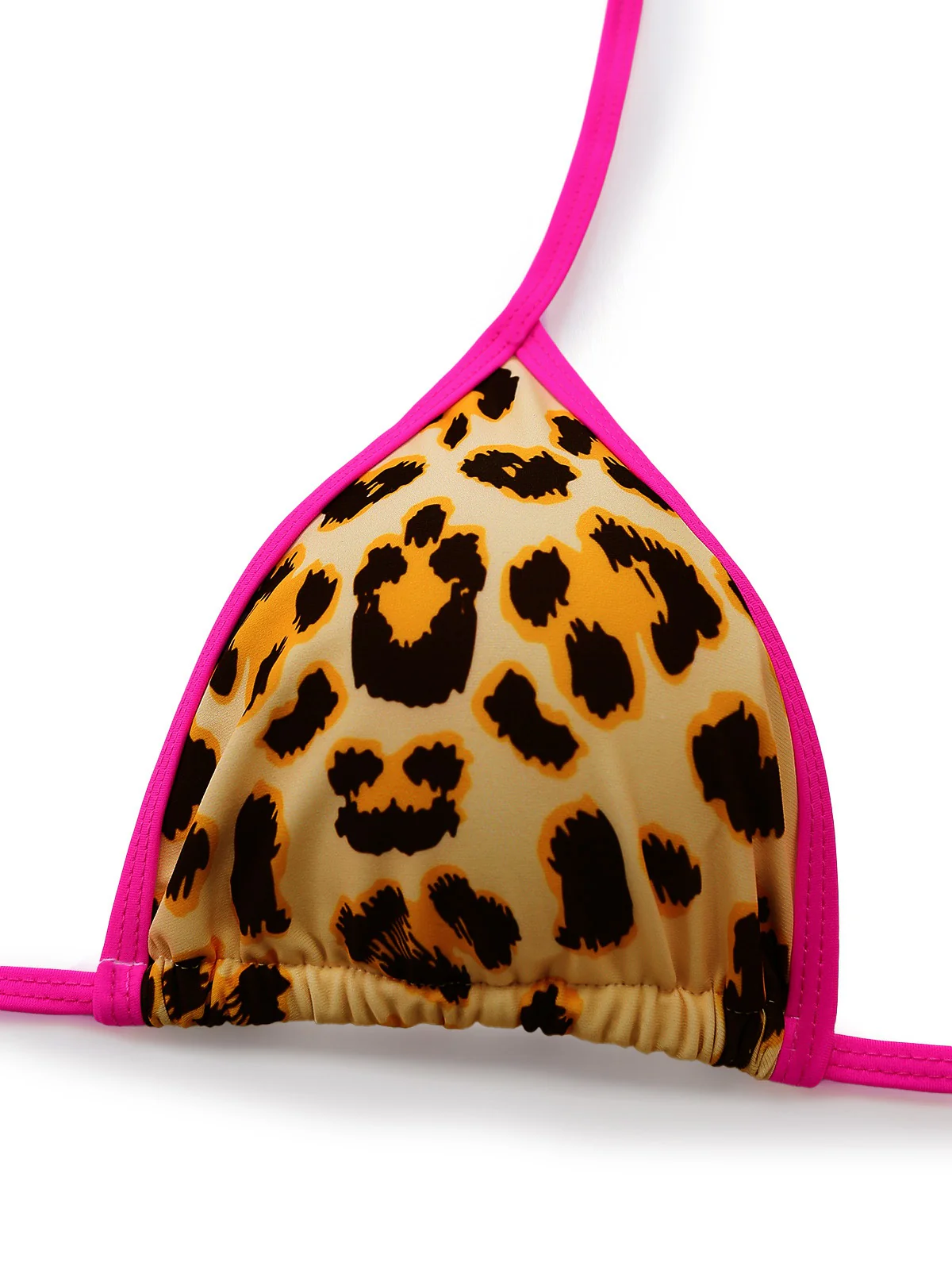 Braun 1950er Leopard Halter Farbblock Bikini Set - Image 5