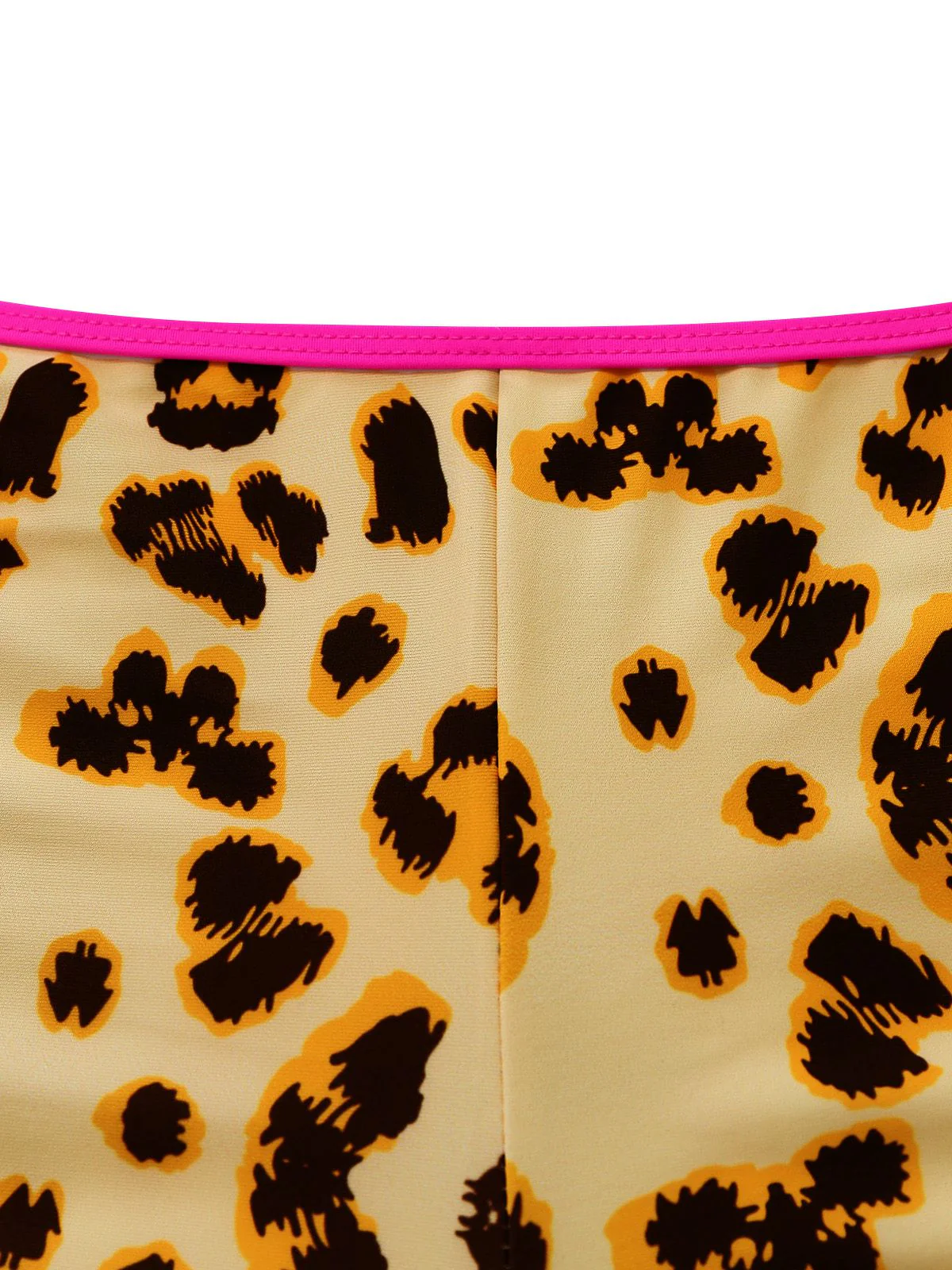 Braun 1950er Leopard Halter Farbblock Bikini Set - Image 6