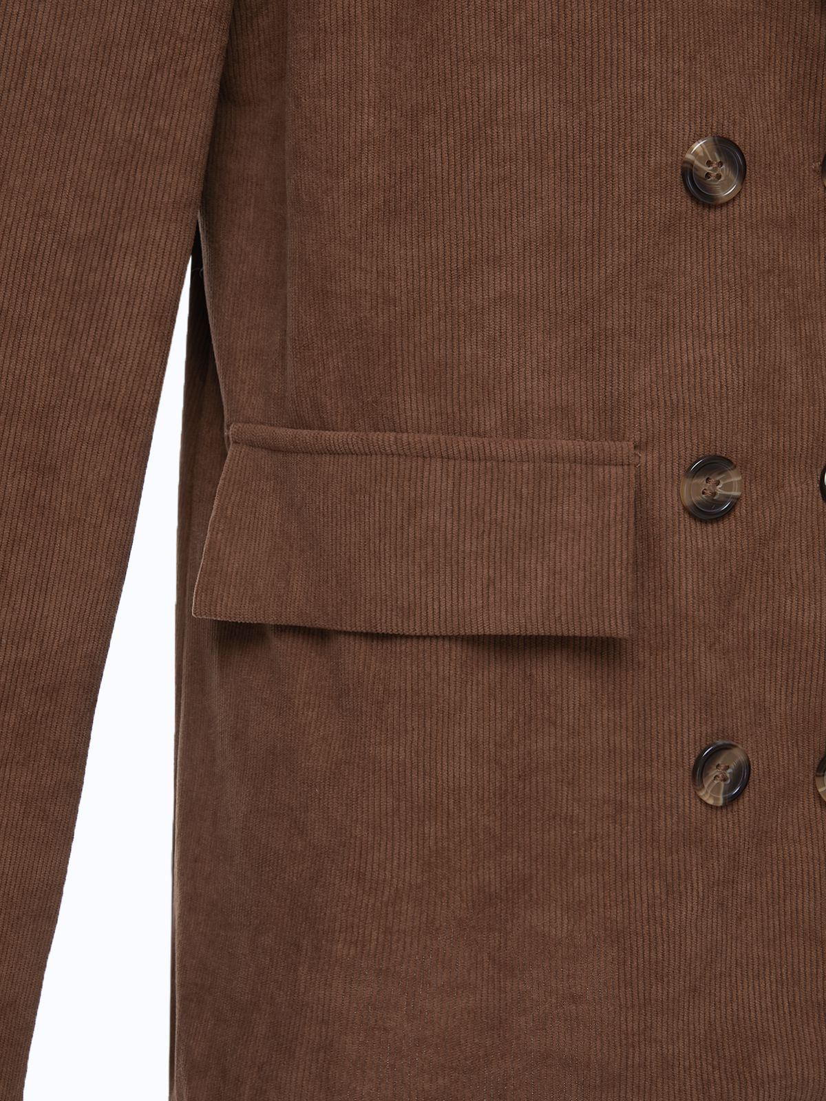 Braun 1950er Solide Cord Freizeitjacke - Image 4