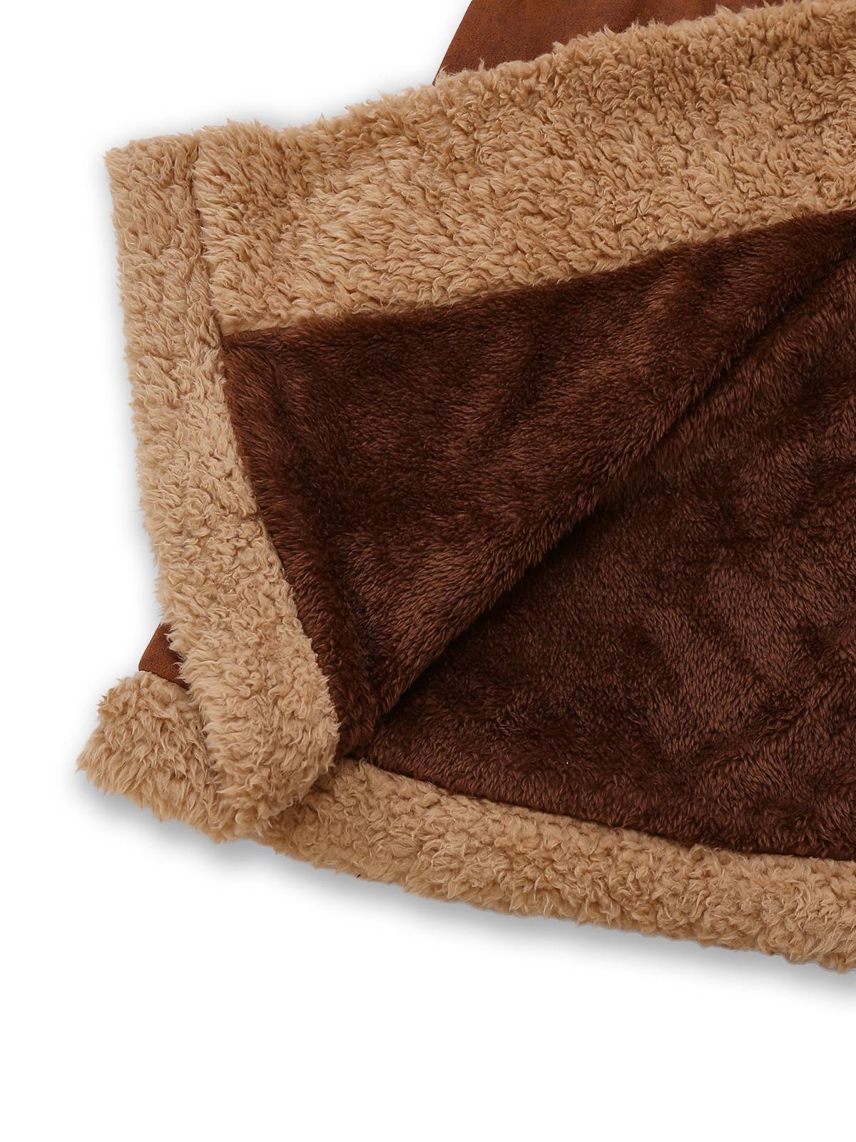 Braun 1950er Wildlederimitat Kerbkragen Taste Trench Mantel - Image 4